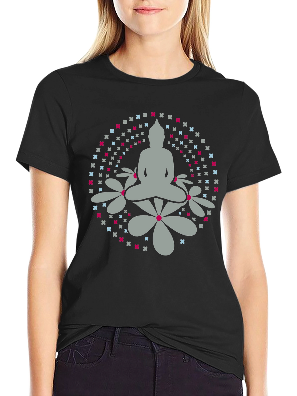 Camiseta Buda Floral Hombre