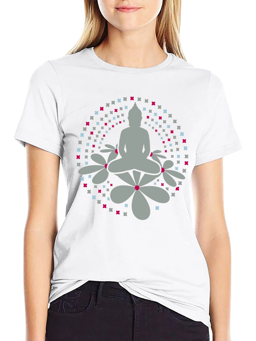 Camiseta Buda Floral Hombre