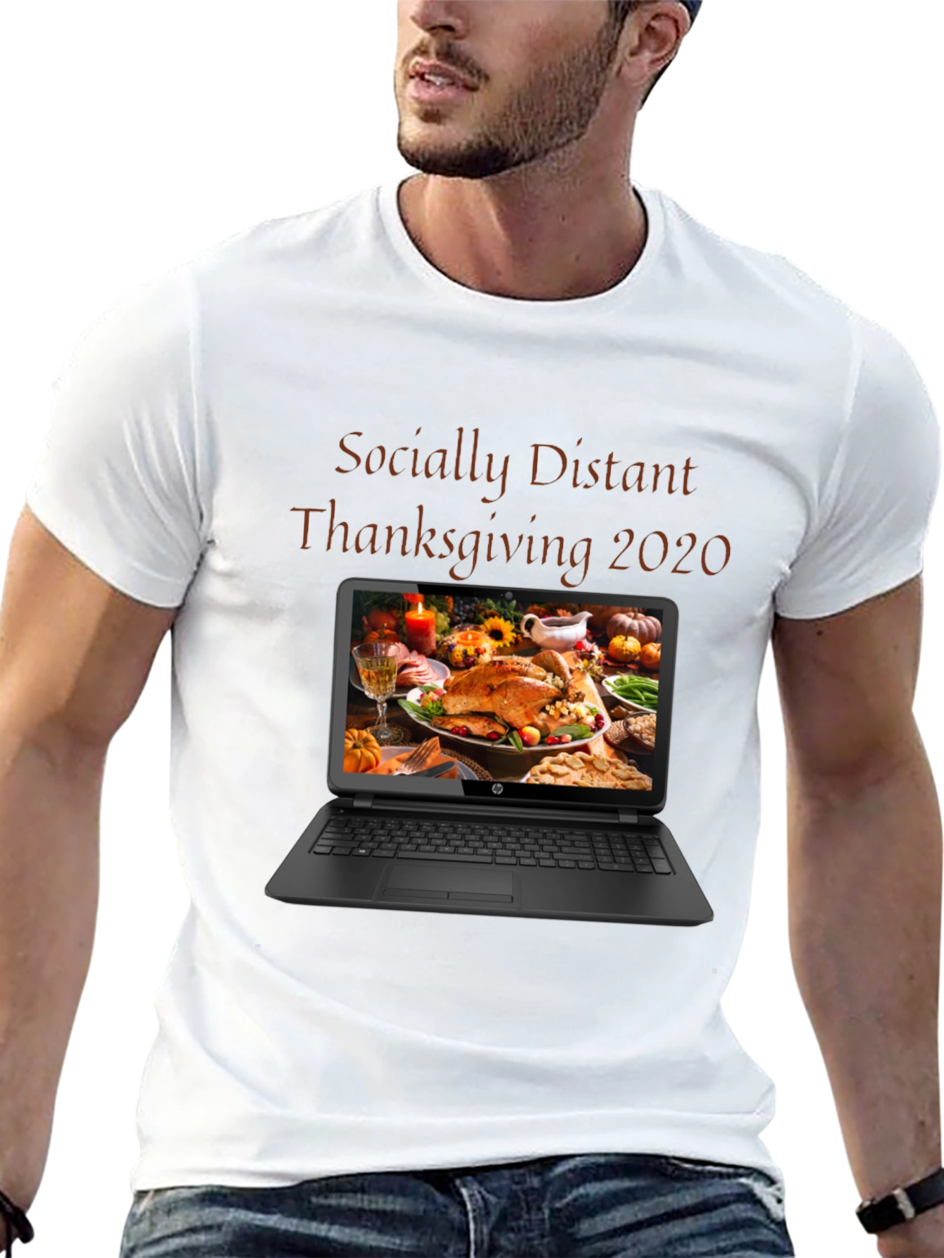 Camiseta Distancia Social Día de Acción de Gracias 2020