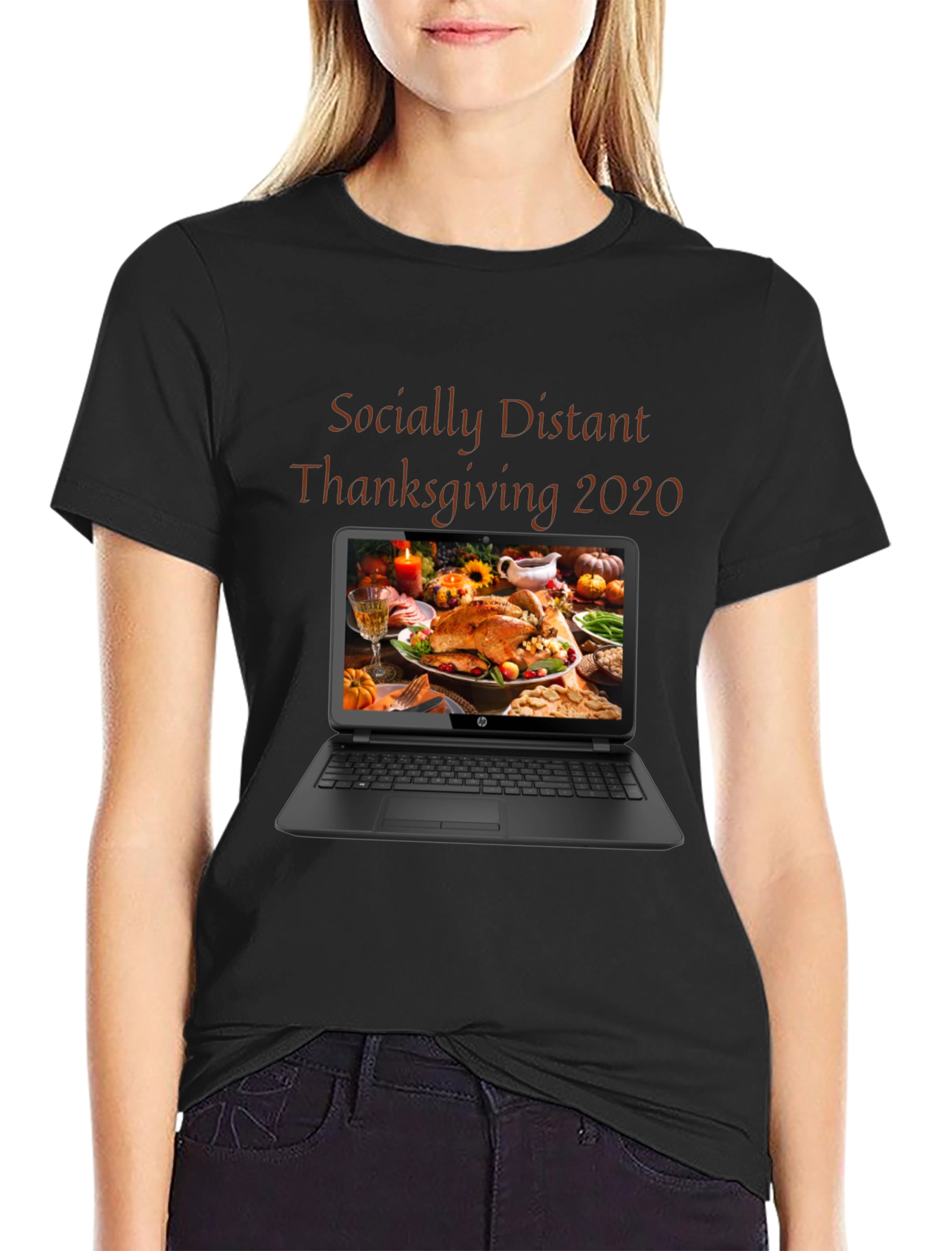 Camiseta Distancia Social Día de Acción de Gracias 2020