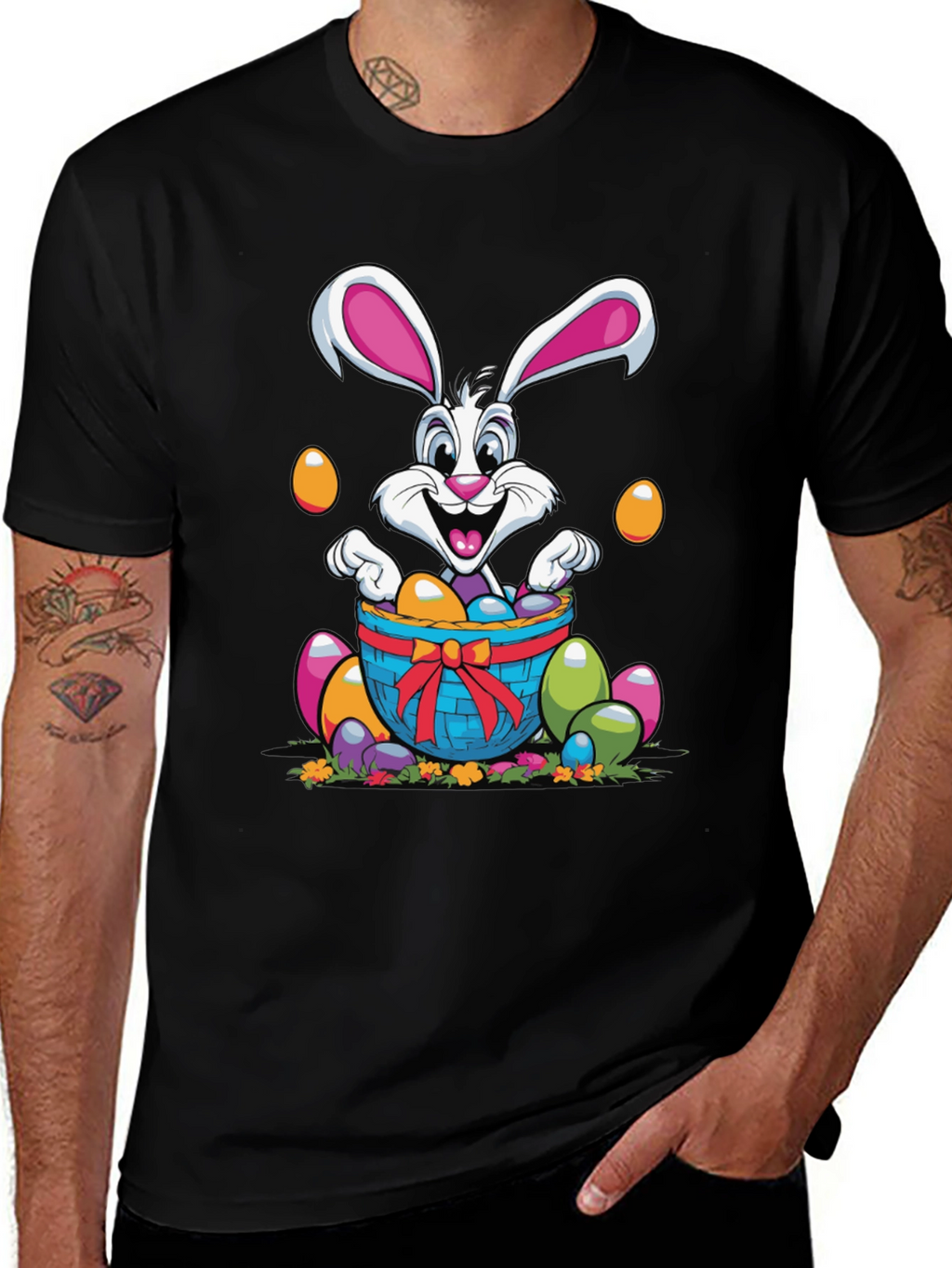 Camiseta Conejo de Pascua con Huevos