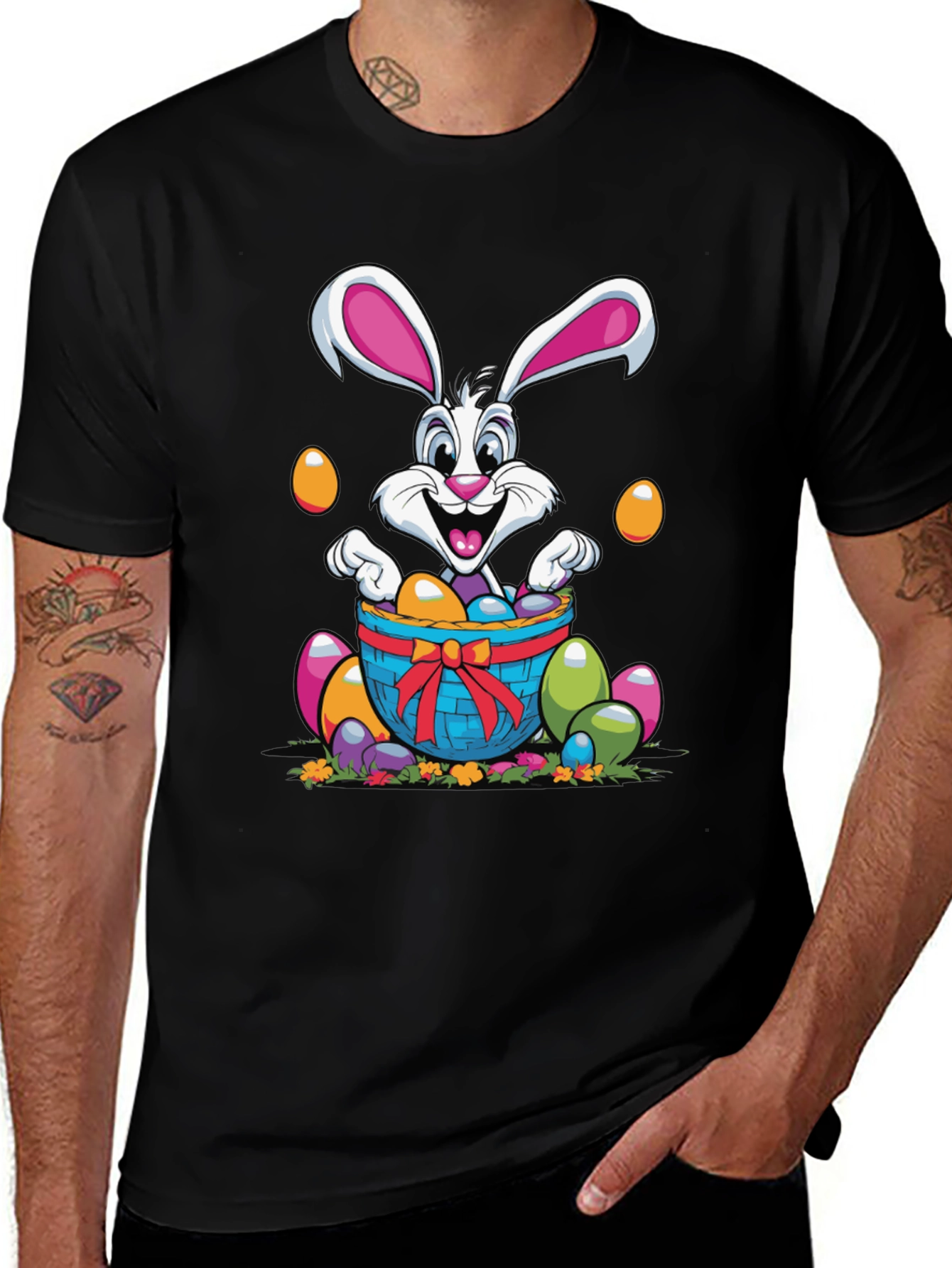 Camiseta Conejo de Pascua con Huevos