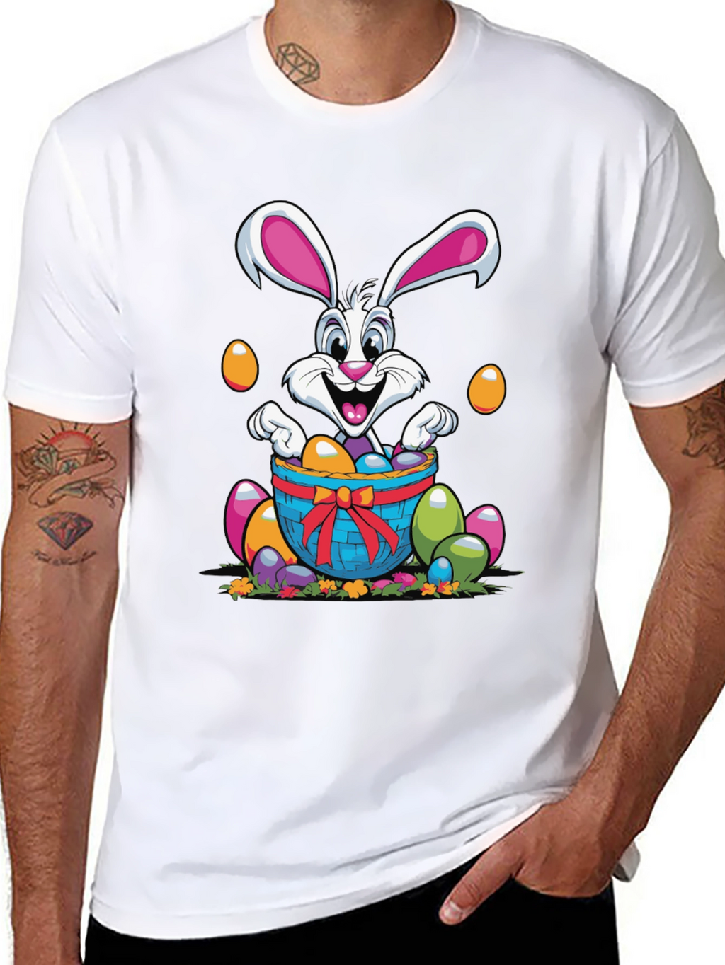 Camiseta Conejo de Pascua con Huevos