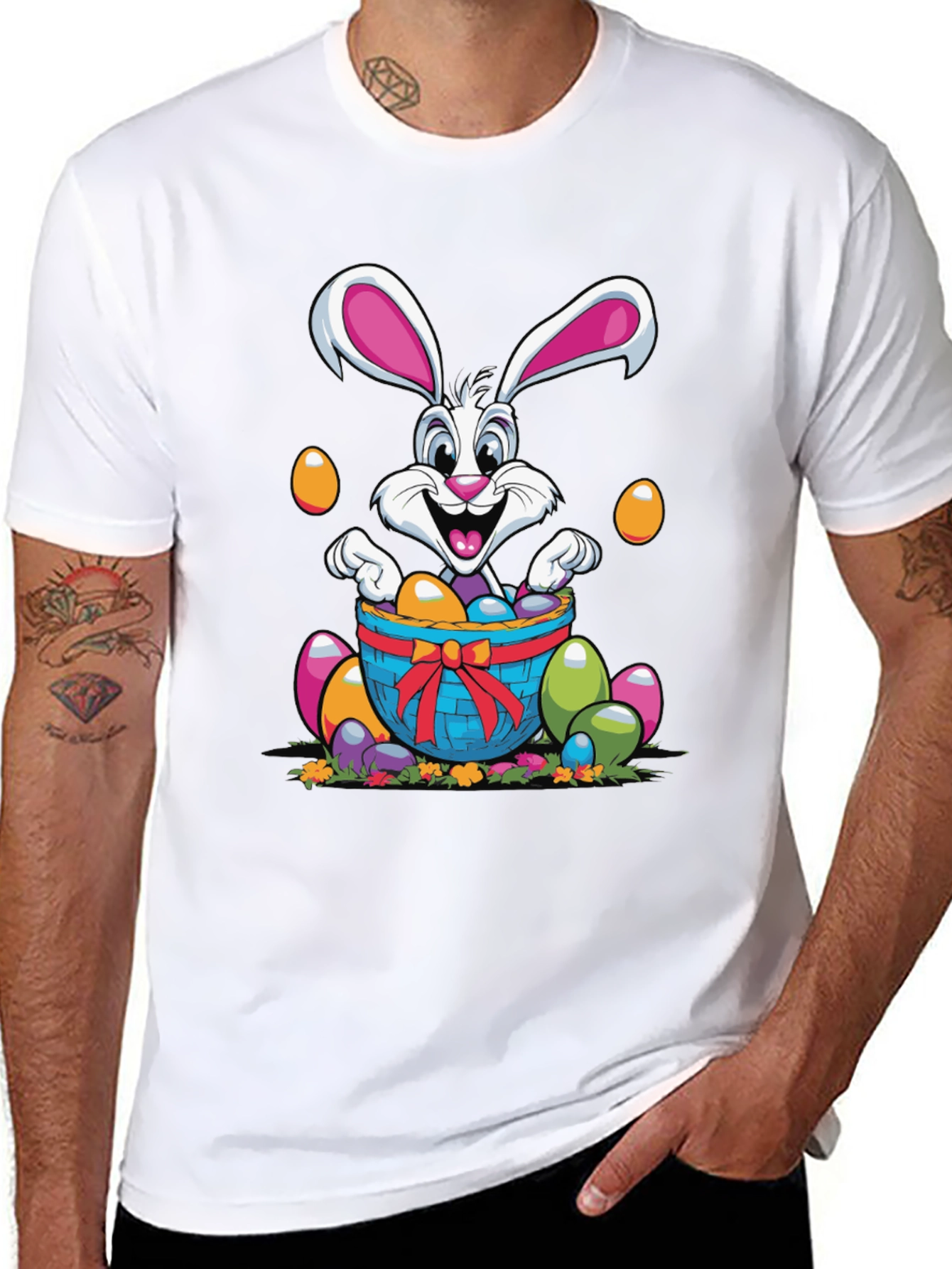 Camiseta Conejo de Pascua con Huevos