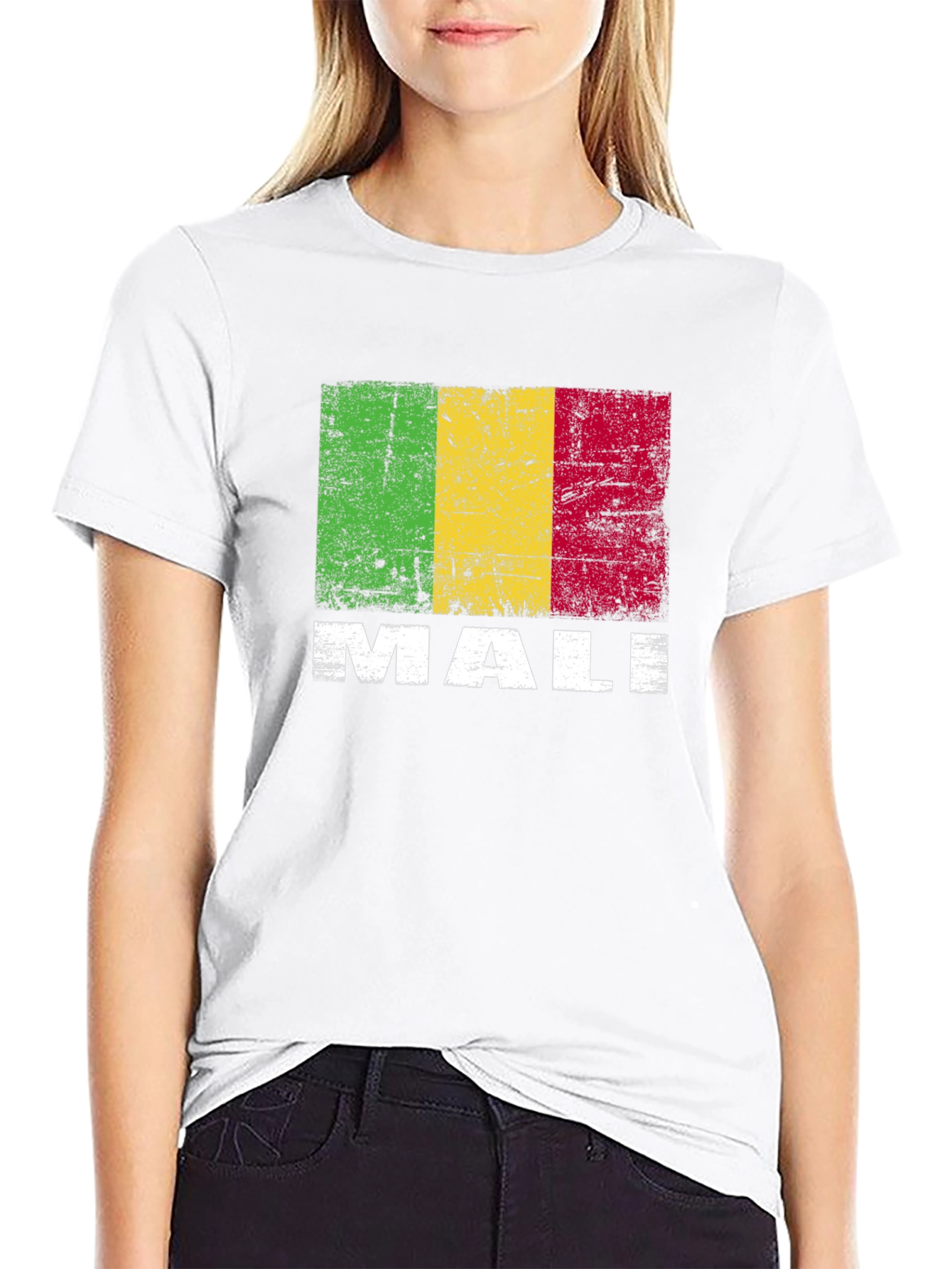 Camiseta Hombre con Diseño Bandera de Malí