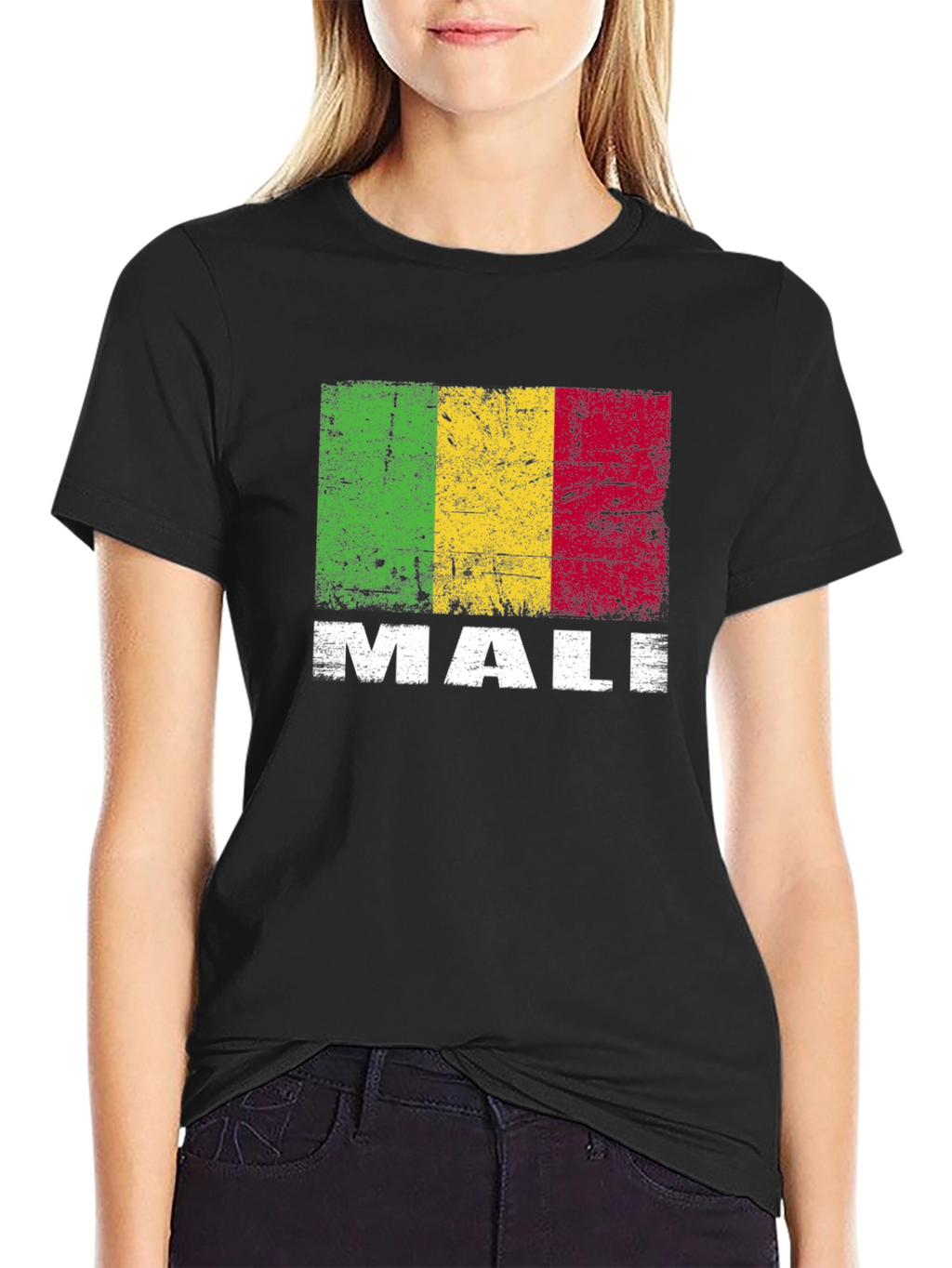 Camiseta Hombre con Diseño Bandera de Malí