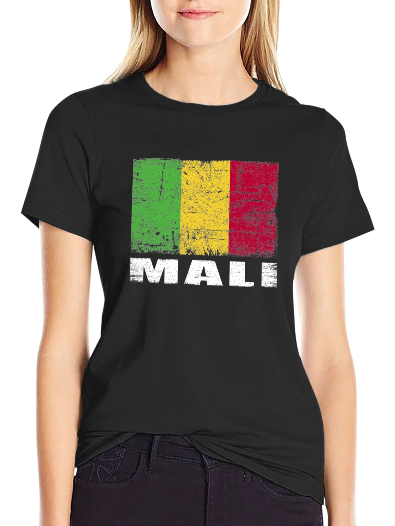 Camiseta Hombre con Diseño Bandera de Malí