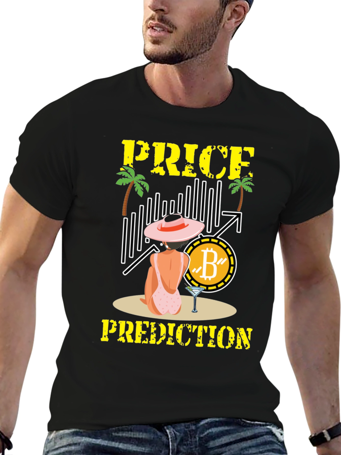 Camiseta Bitcoin Predicción de Precio Vacaciones