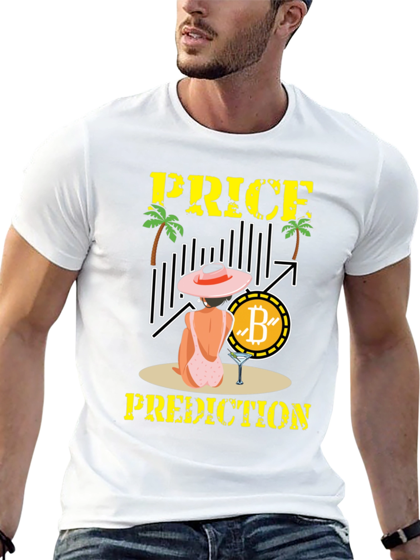 Camiseta Bitcoin Predicción de Precio Vacaciones