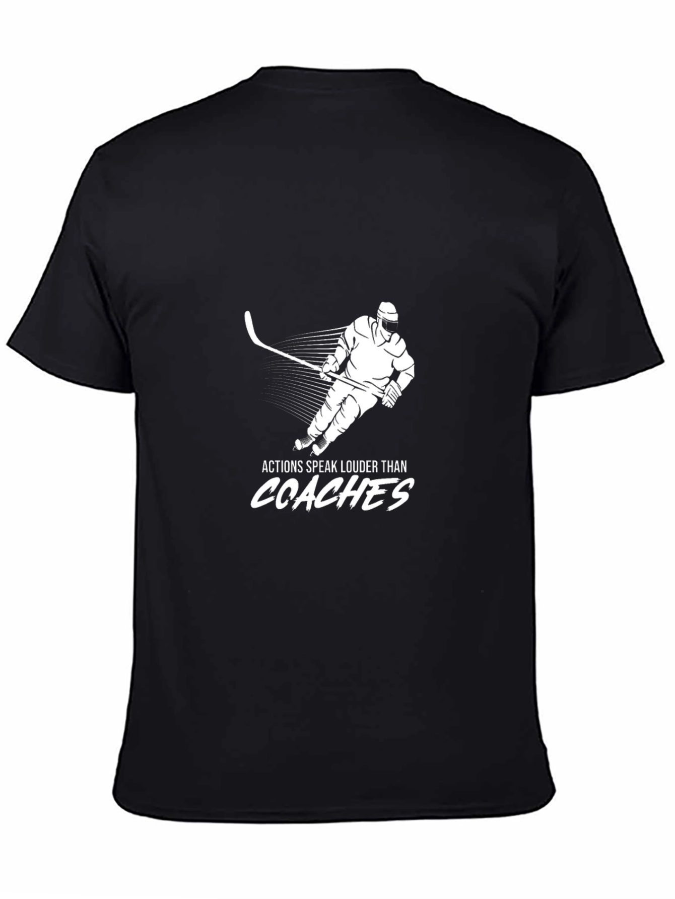 Camiseta Hombre Negra Hockey Acciones Hablan