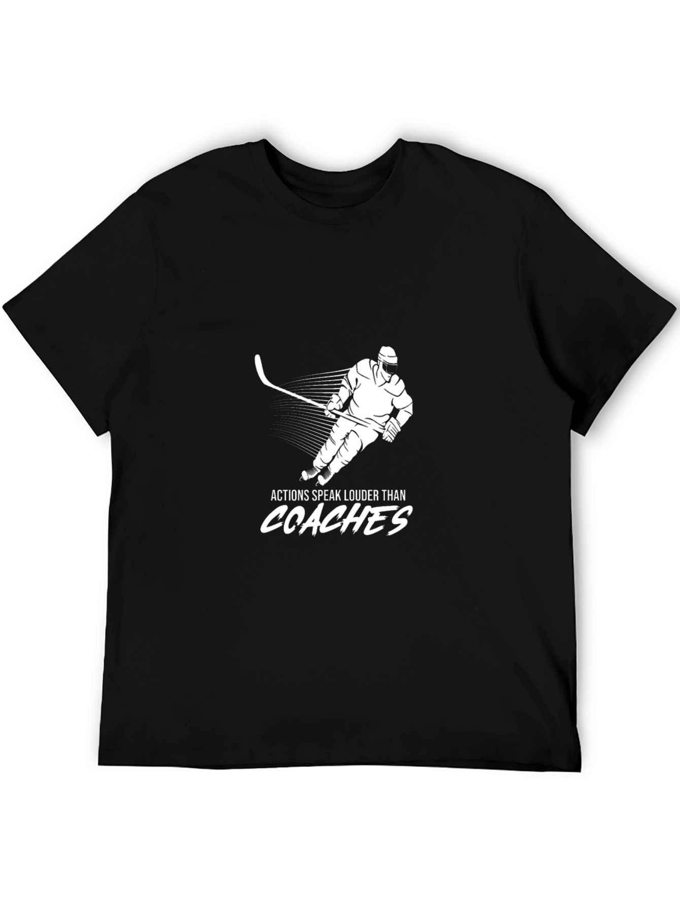Camiseta Hombre Negra Hockey Acciones Hablan