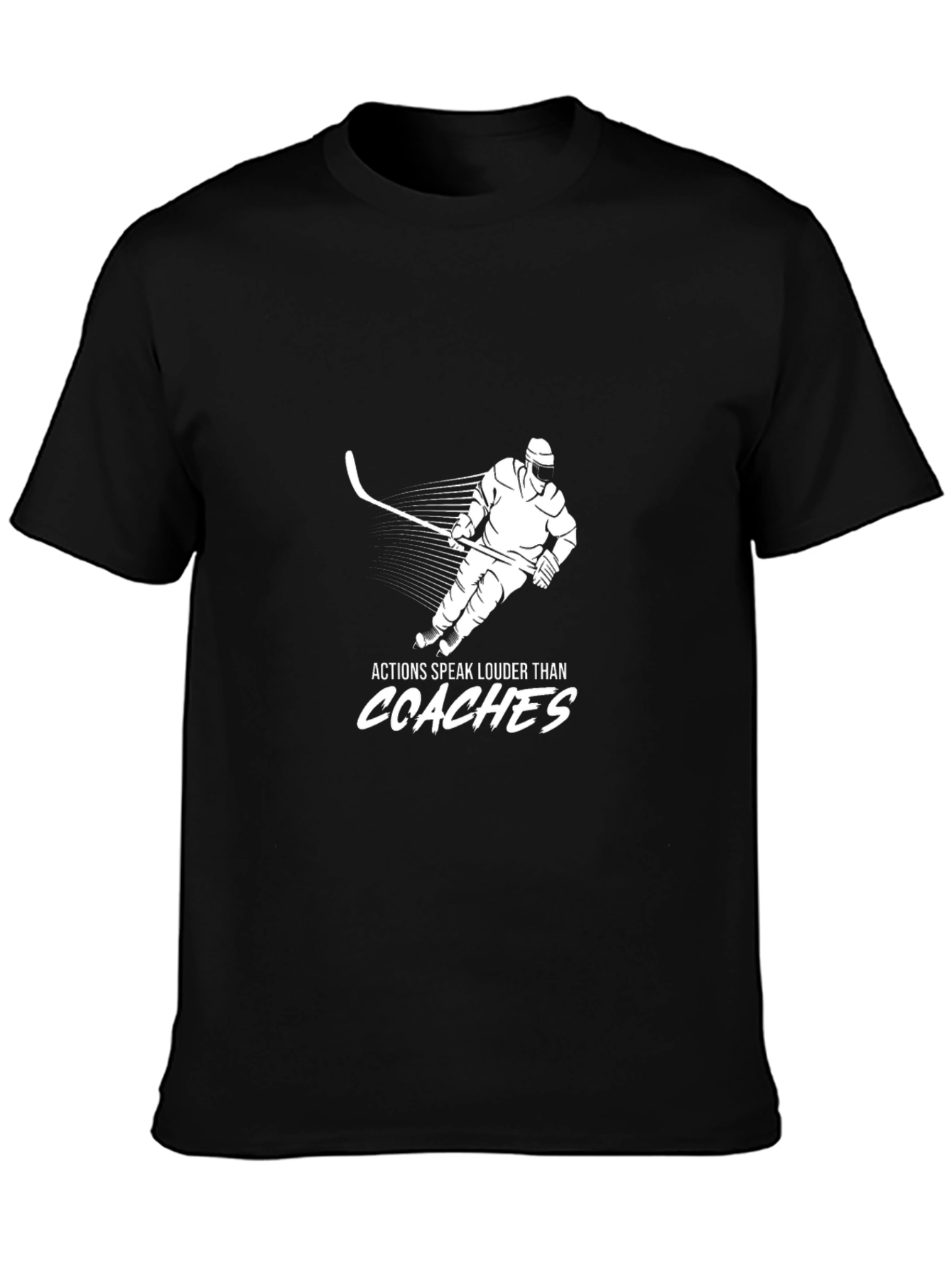 Camiseta Hombre Negra Hockey Acciones Hablan