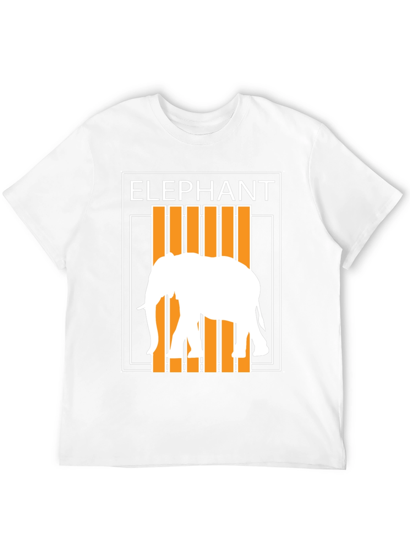 Camiseta Hombre Negra Diseño Elefante Moderno