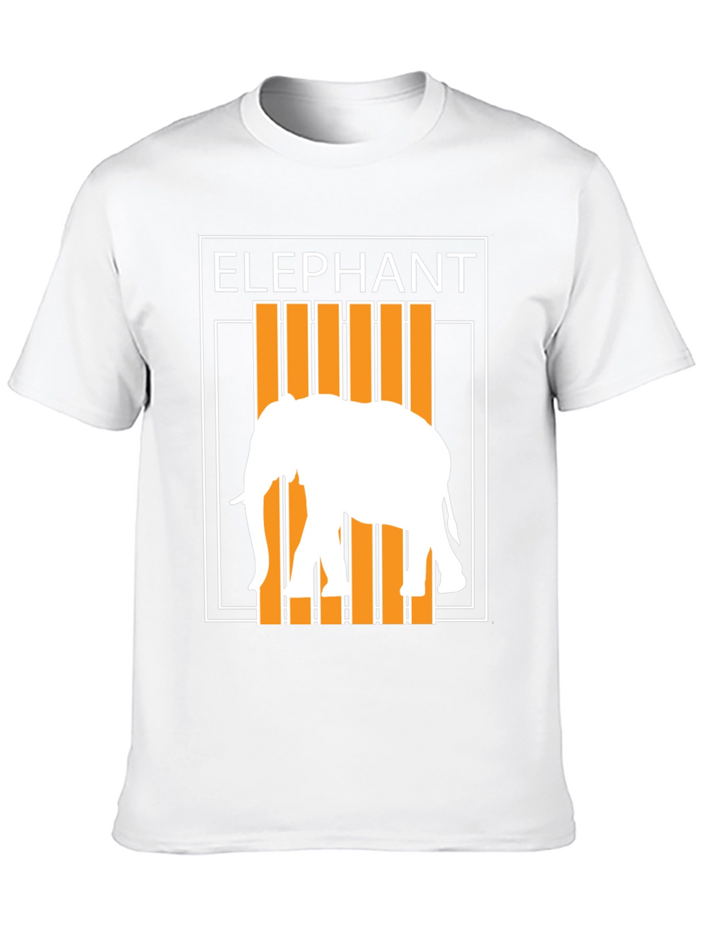 Camiseta Hombre Negra Diseño Elefante Moderno