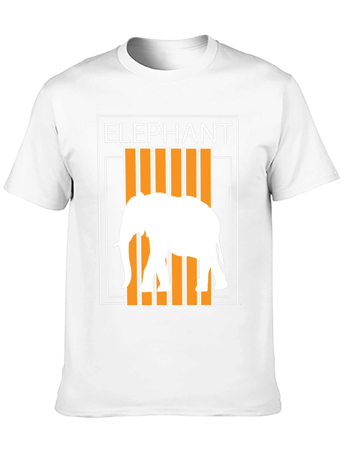 Camiseta Hombre Negra Diseño Elefante Moderno