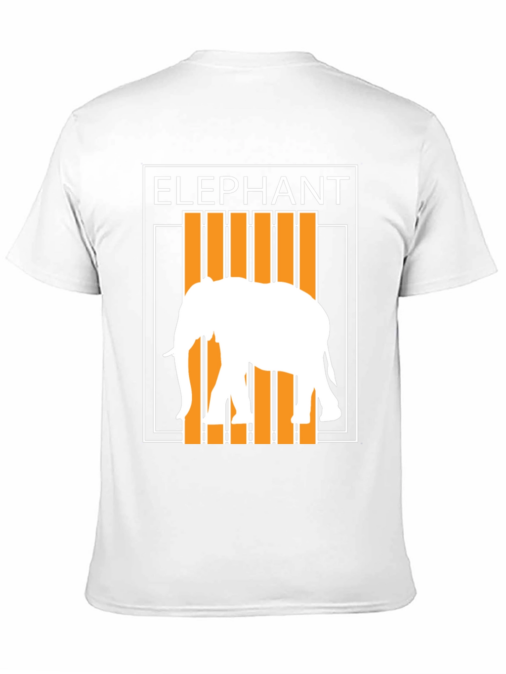 Camiseta Hombre Negra Diseño Elefante Moderno