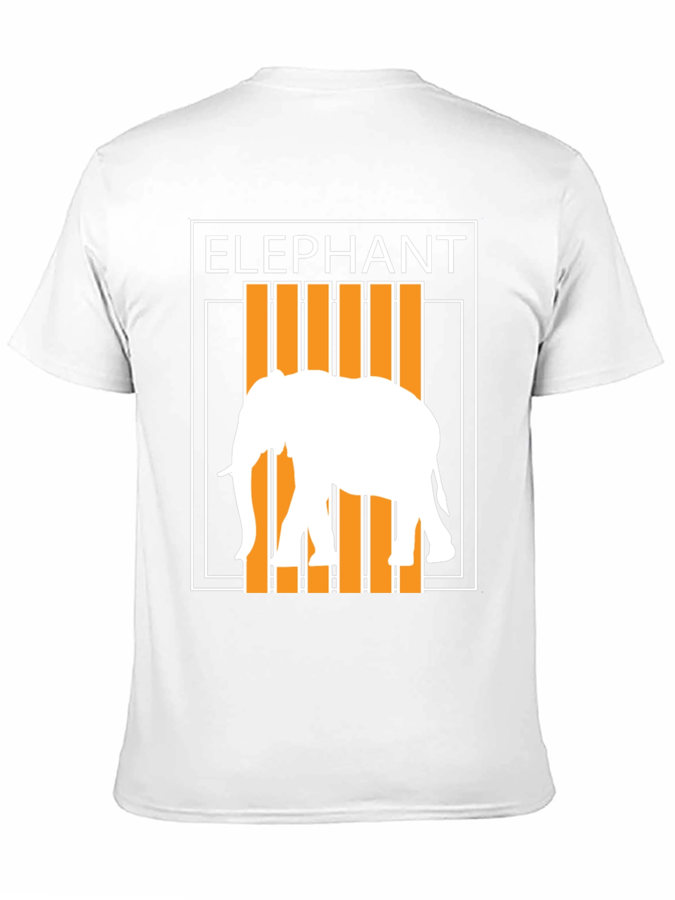 Camiseta Hombre Negra Diseño Elefante Moderno