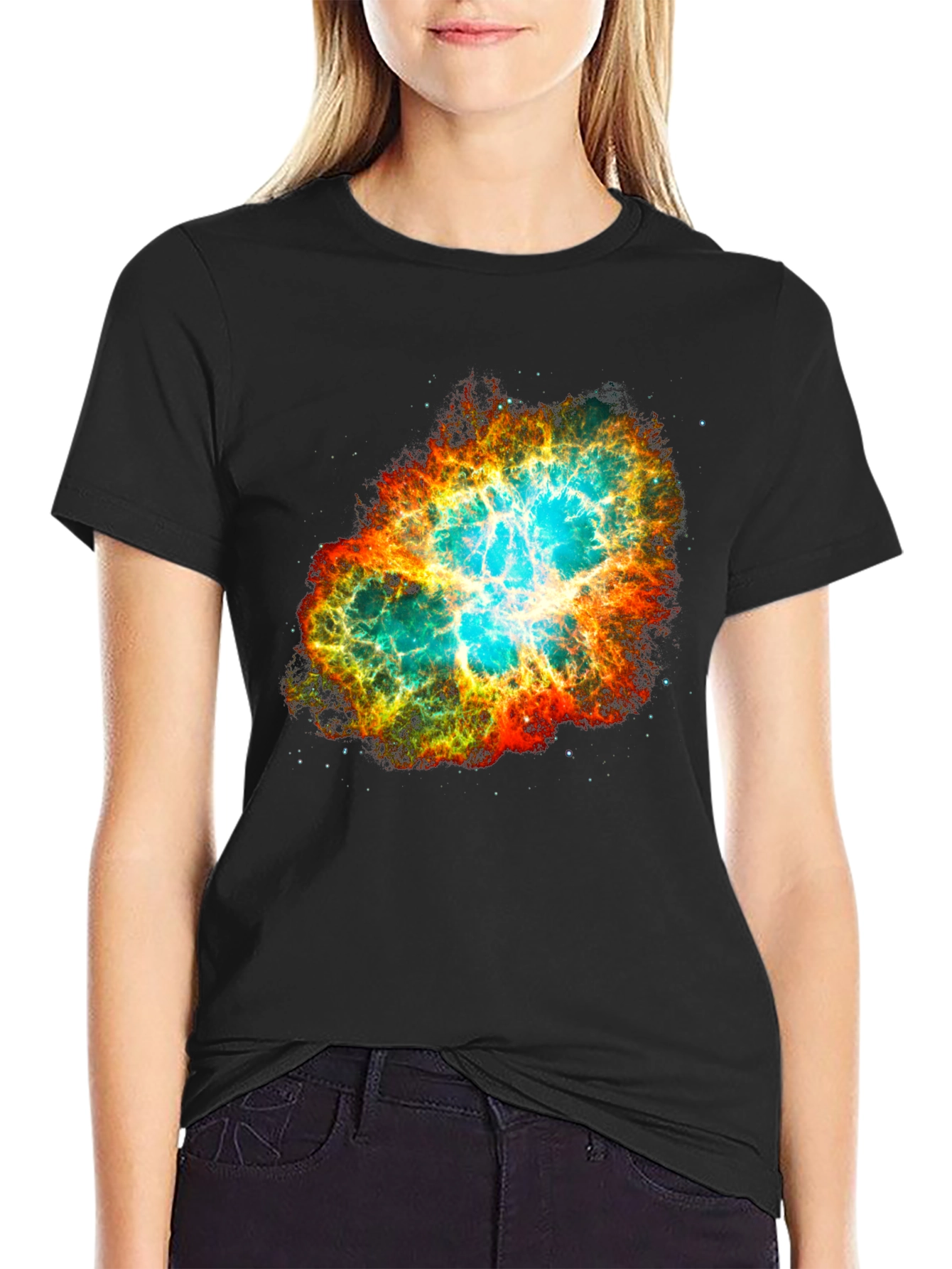 Camiseta Hombre Nebulosa Espacial Estampada