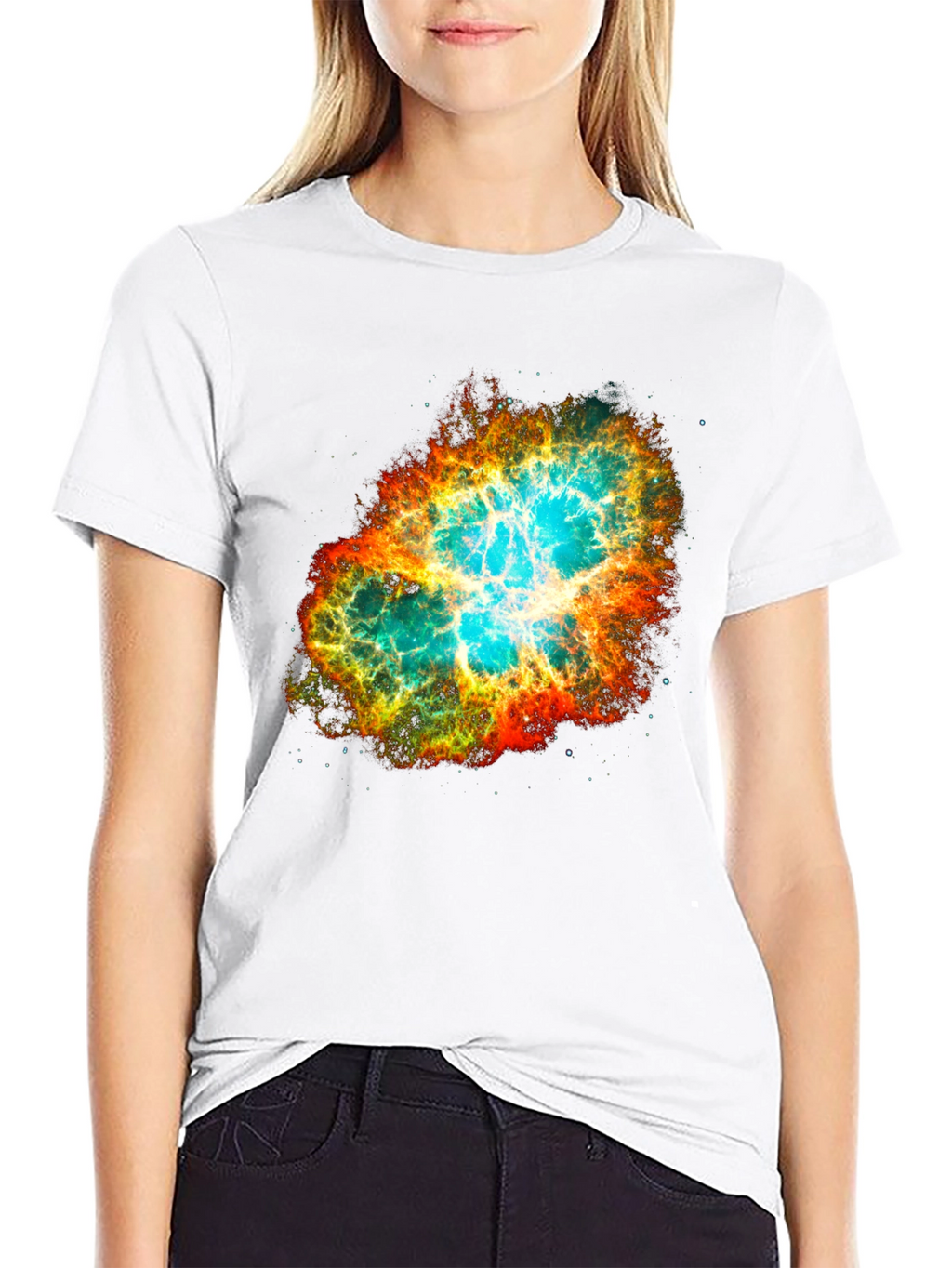 Camiseta Hombre Nebulosa Espacial Estampada