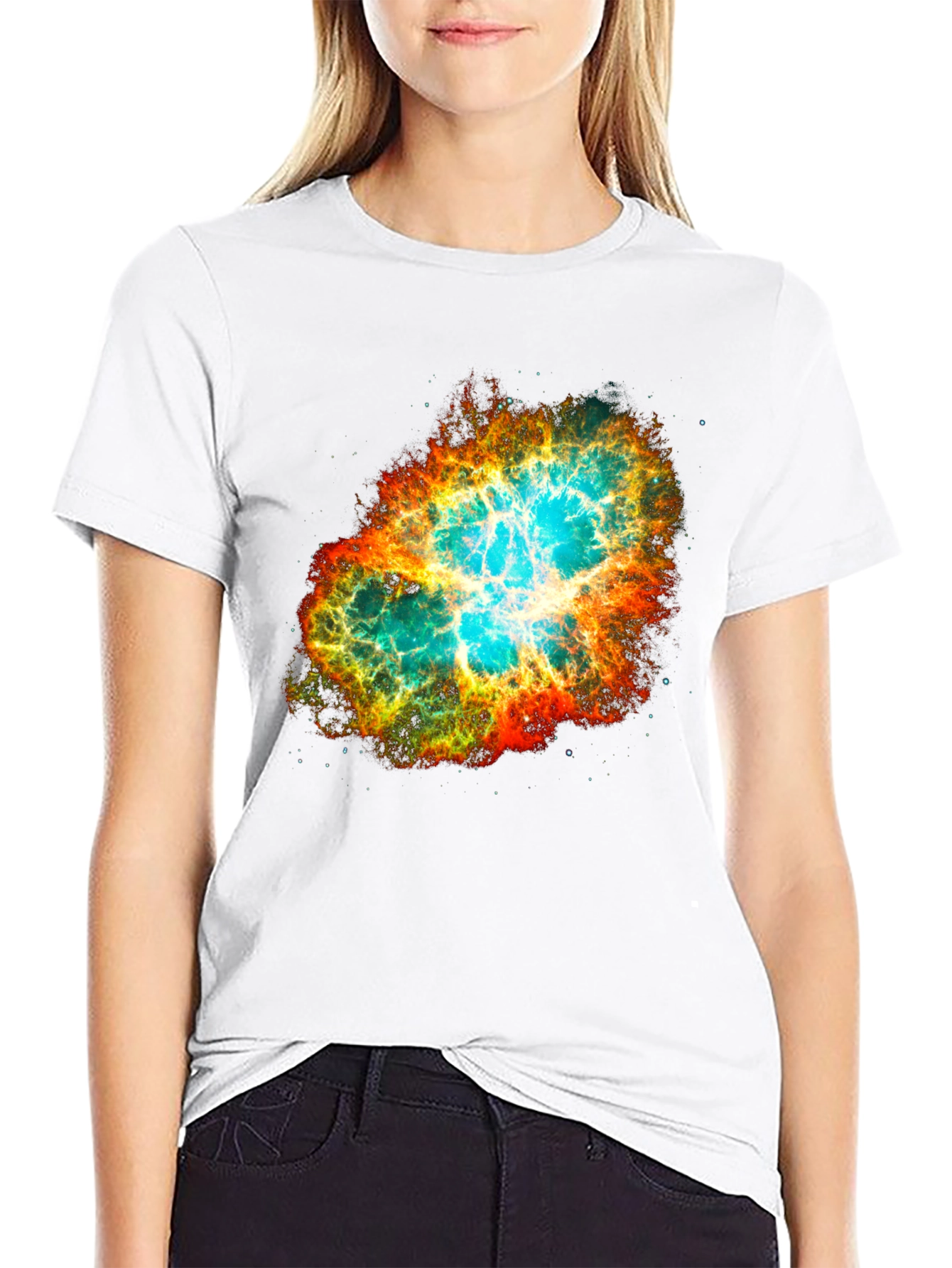 Camiseta Hombre Nebulosa Espacial Estampada
