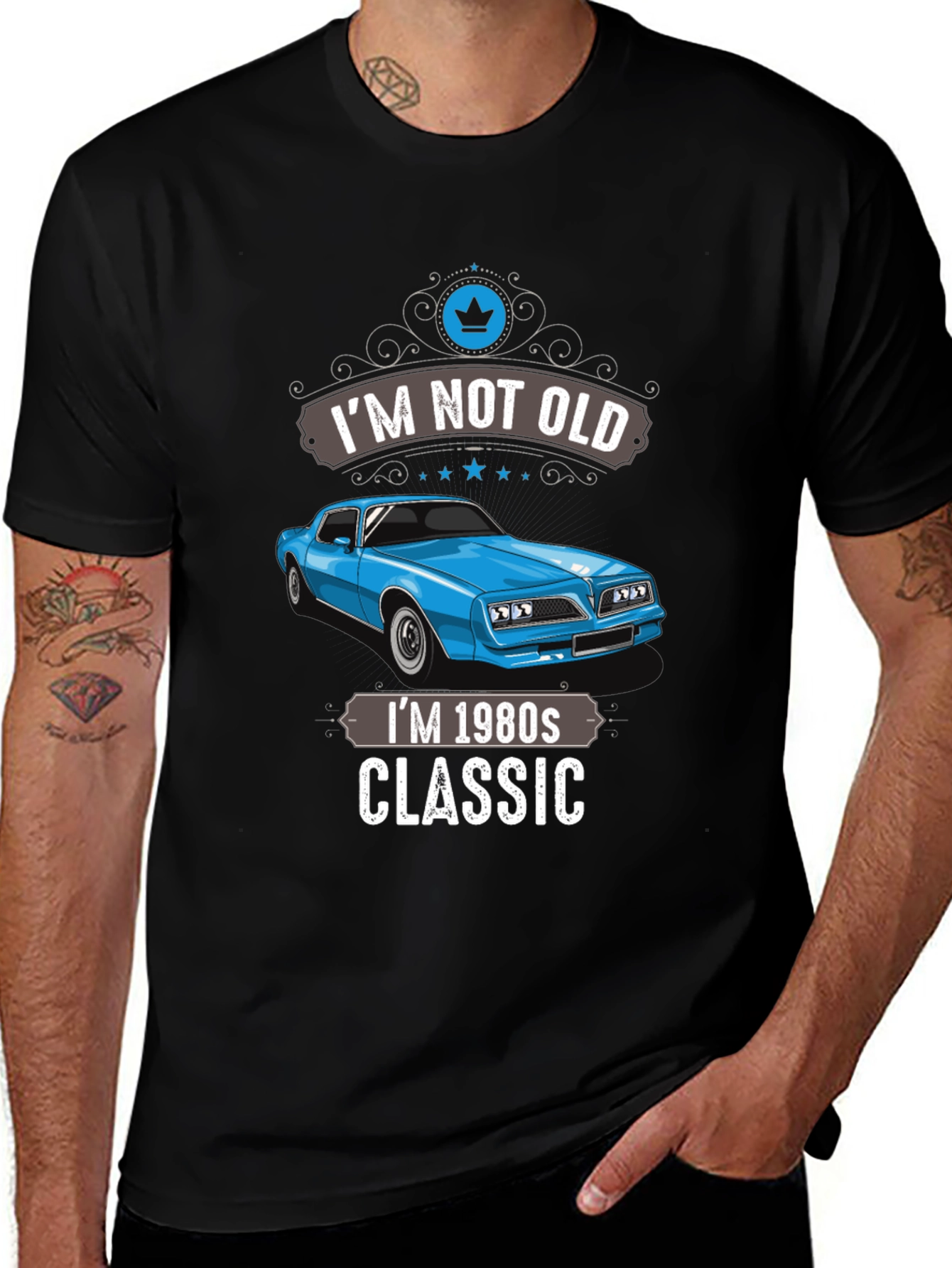 Camiseta Clásica Im Not Old Coche Retro Años 80