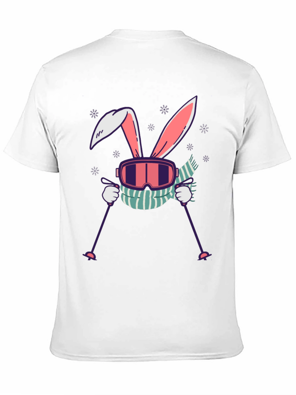 Camiseta Conejo Esquiador Diseño Invierno