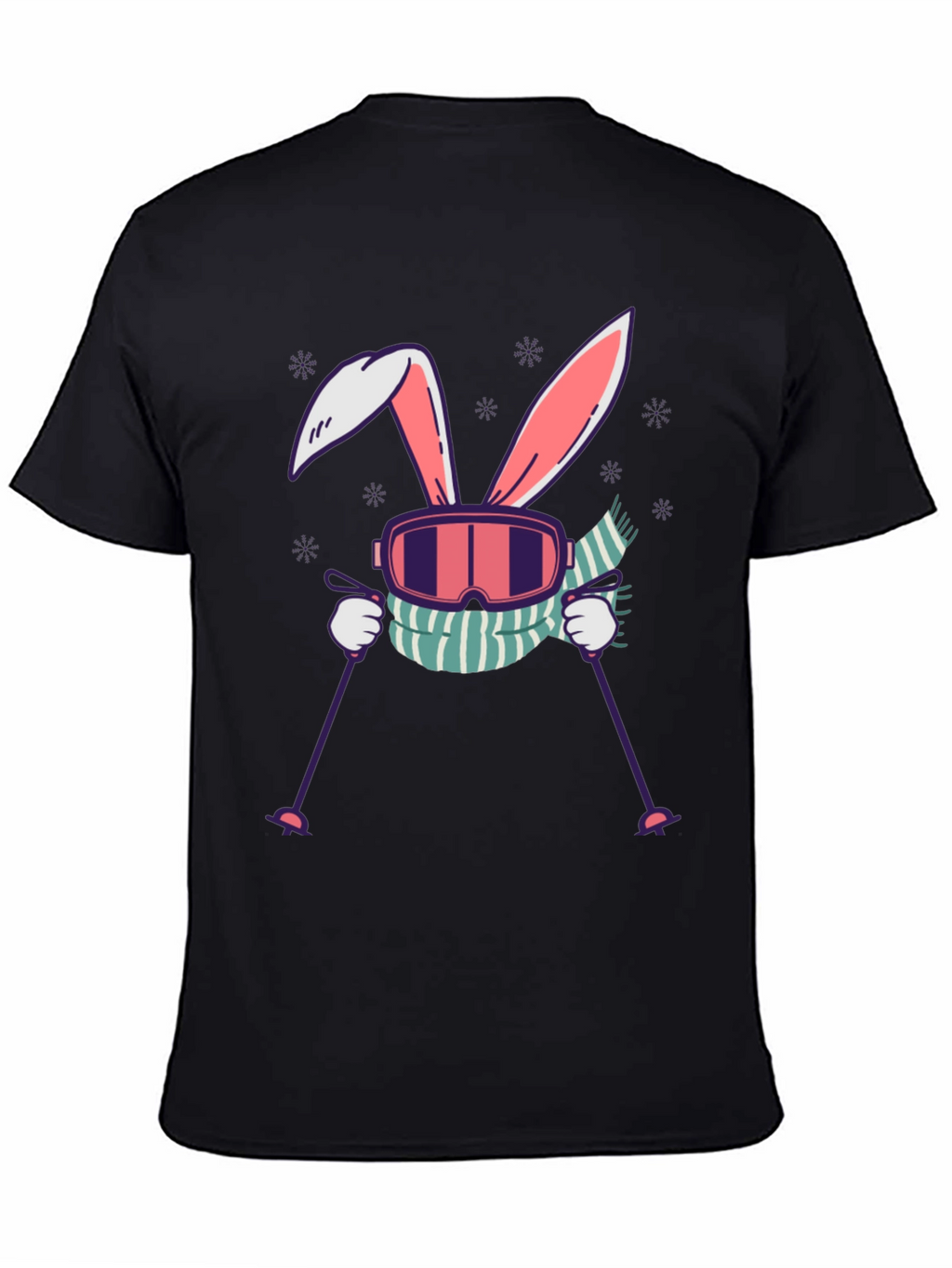 Camiseta Conejo Esquiador Diseño Invierno
