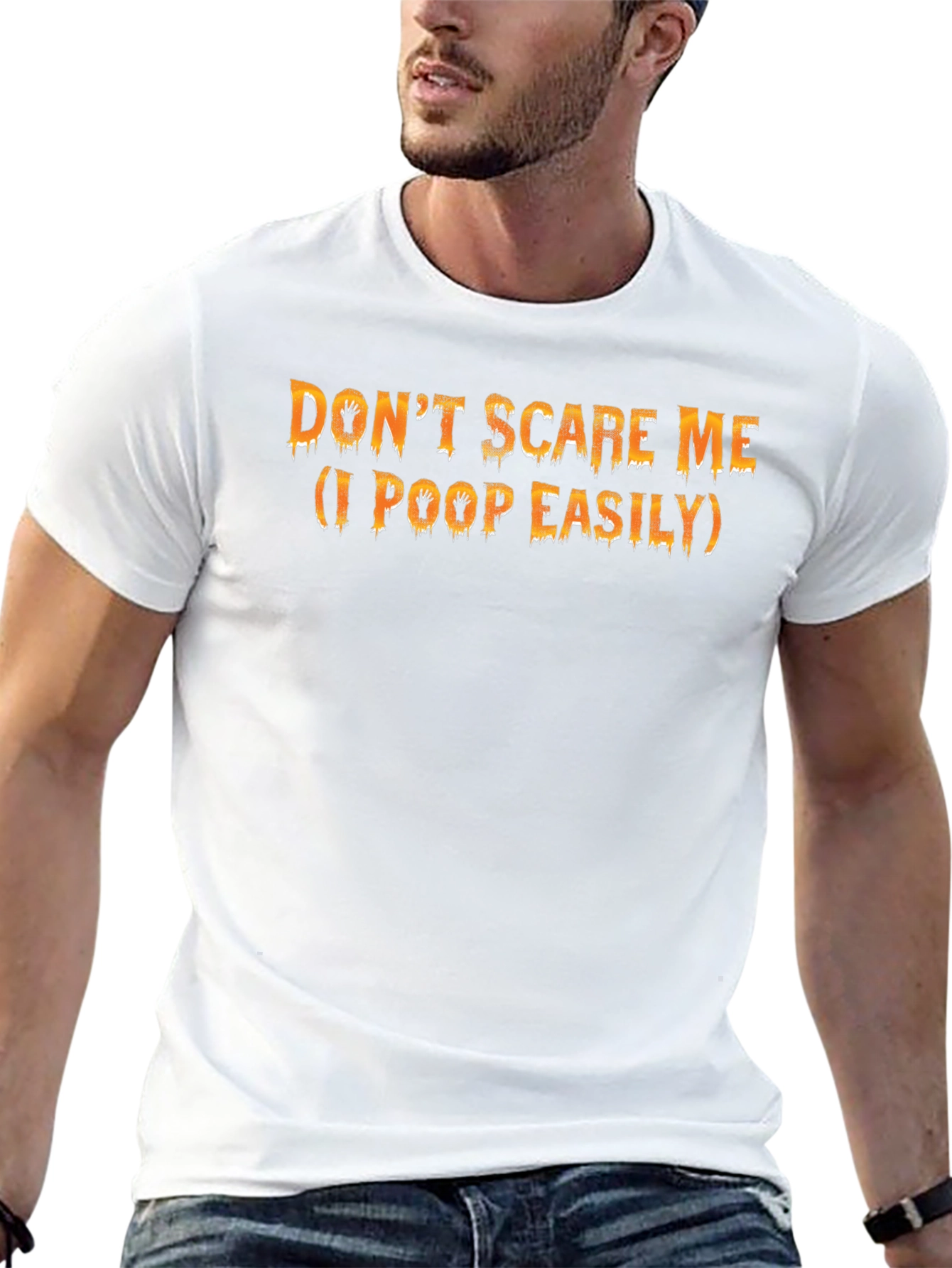 Camiseta Hombre - No me asustes ¡defeco fácilmente!