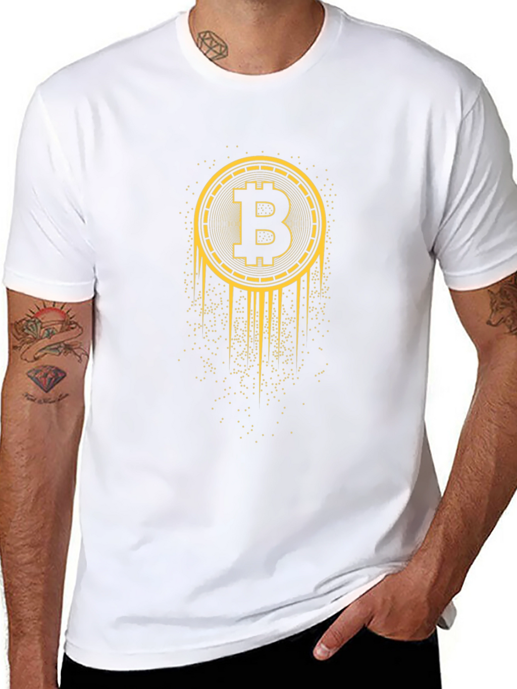 Camiseta Bitcoin Negra para Hombre