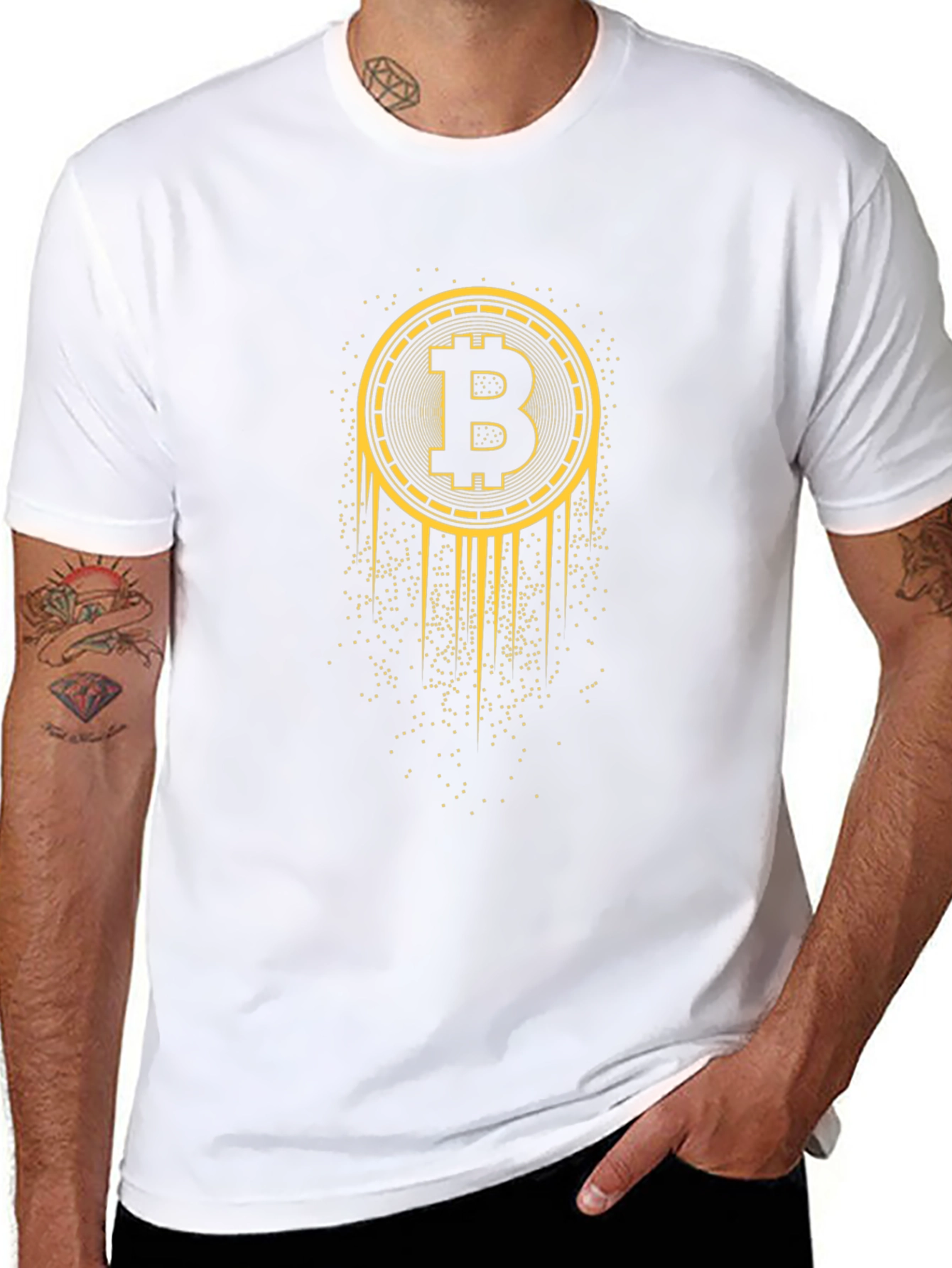 Camiseta Bitcoin Negra para Hombre