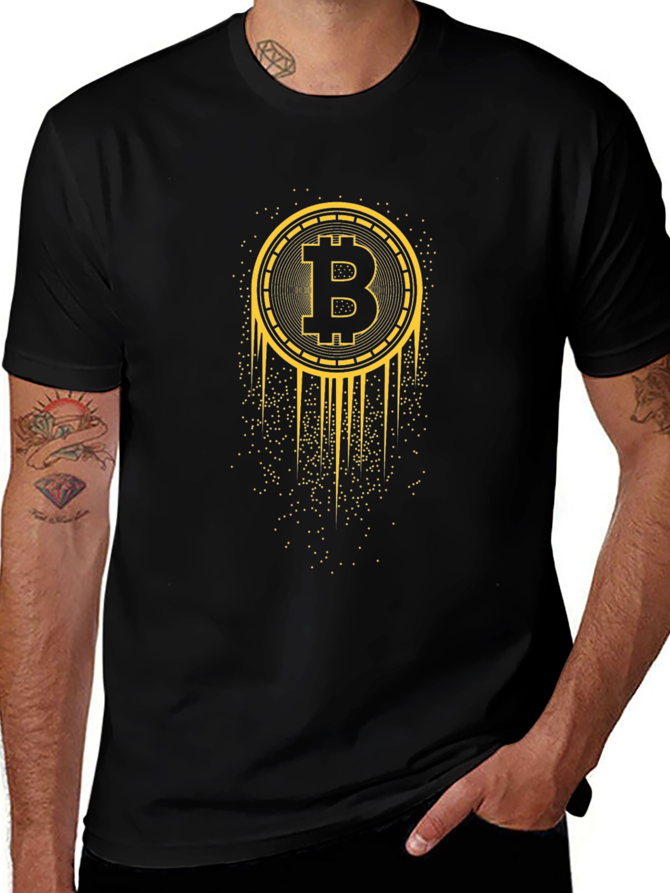 Camiseta Bitcoin Negra para Hombre