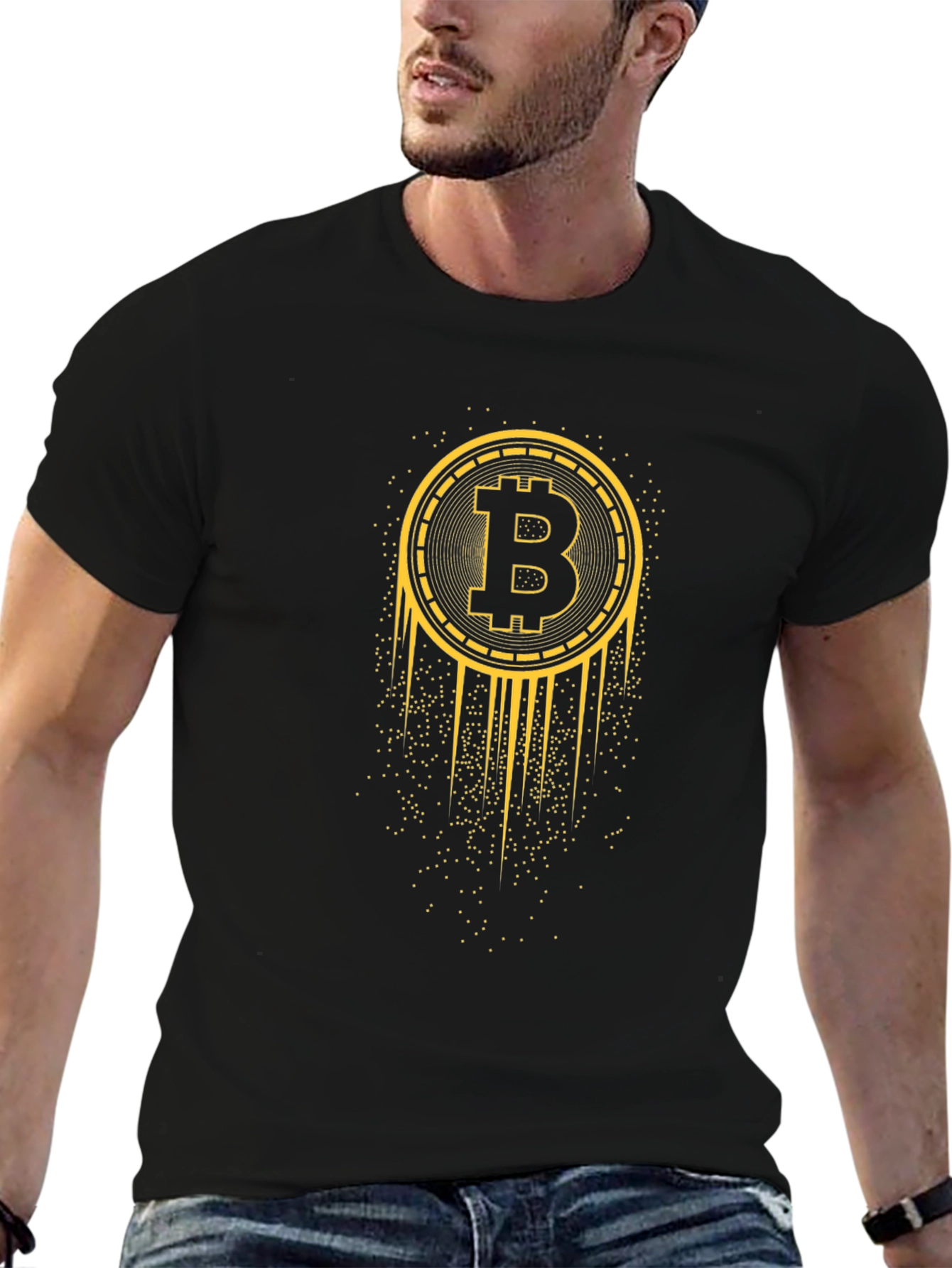 Camiseta Bitcoin Negra para Hombre