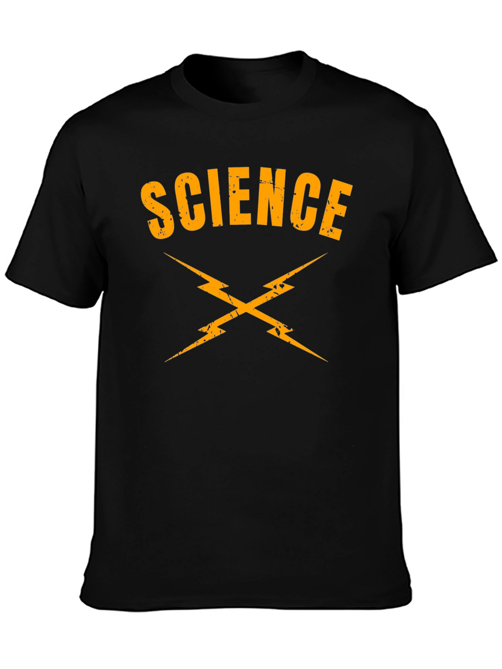 Camiseta Ciencia Rayos Negra Algodón