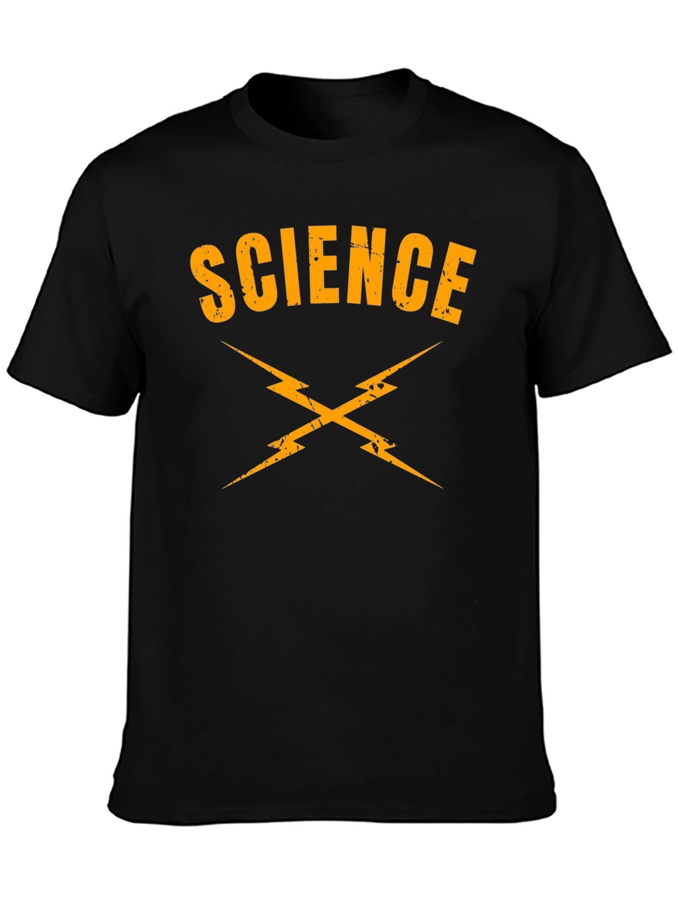 Camiseta Ciencia Rayos Negra Algodón