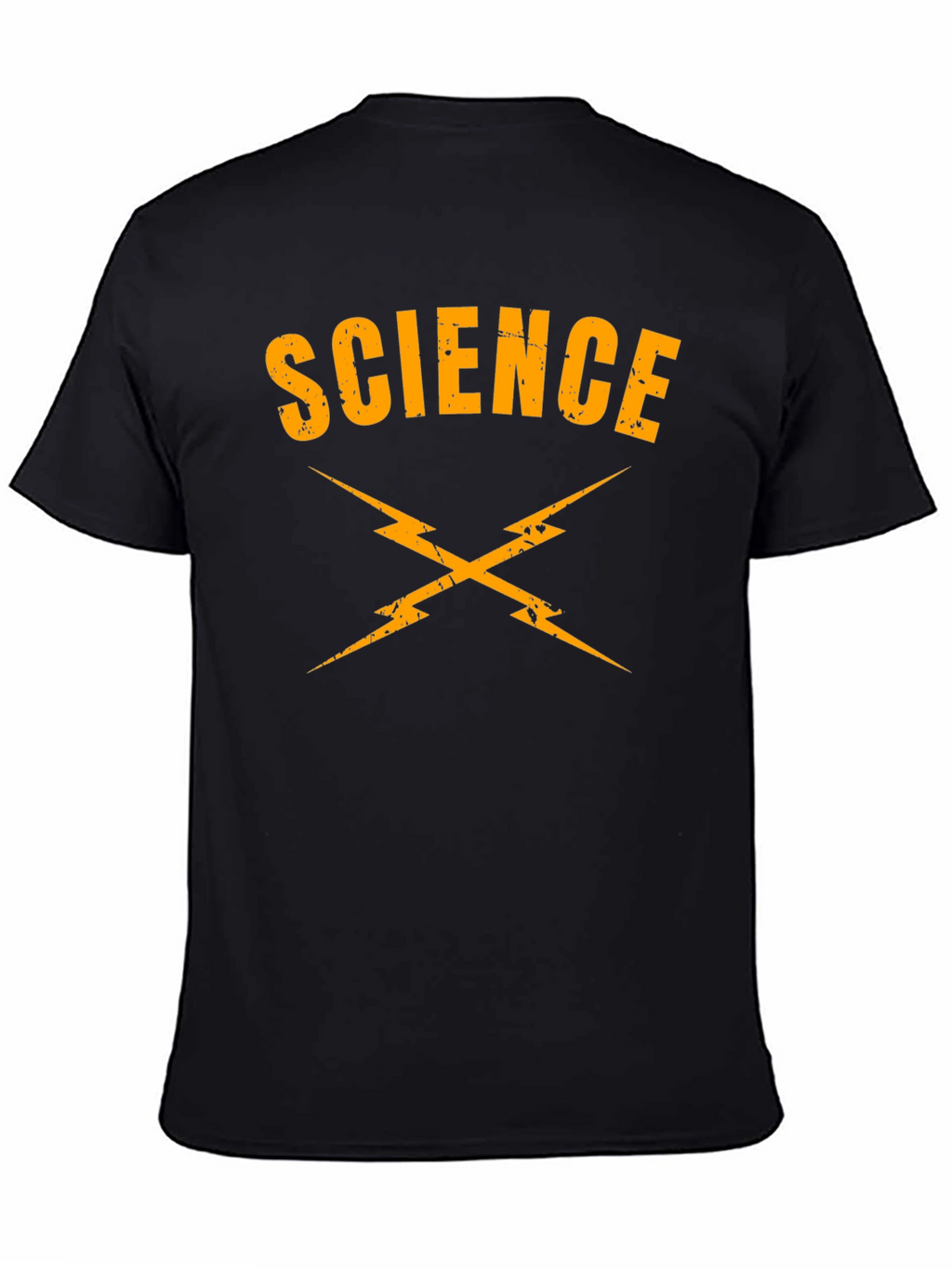 Camiseta Ciencia Rayos Negra Algodón