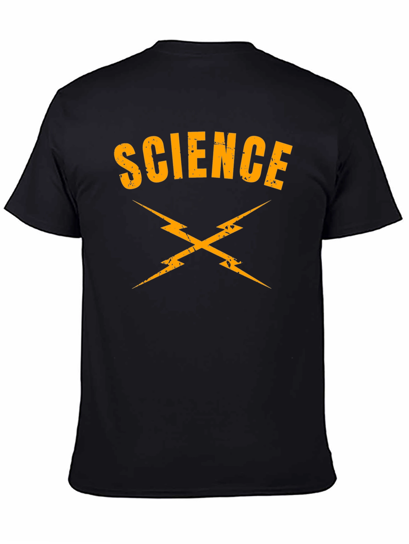 Camiseta Ciencia Rayos Negra Algodón