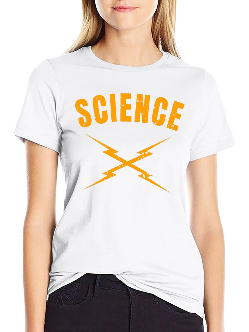 Camiseta Ciencia Rayos Negra Algodón
