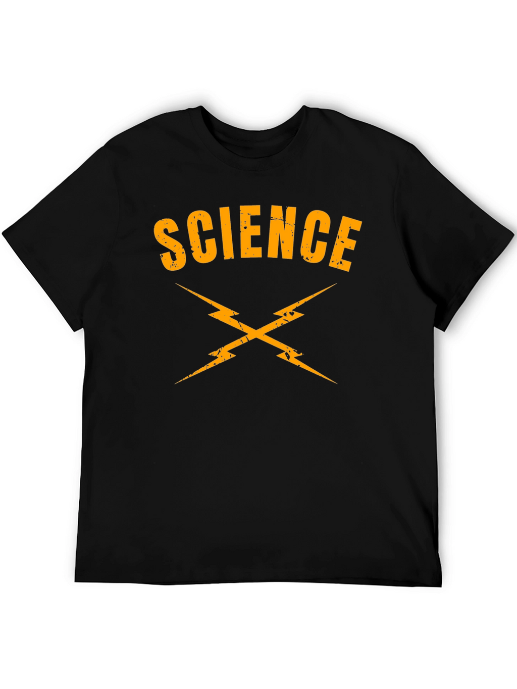 Camiseta Ciencia Rayos Negra Algodón
