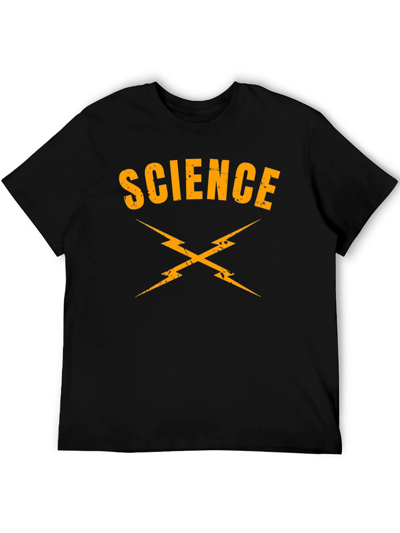 Camiseta Ciencia Rayos Negra Algodón