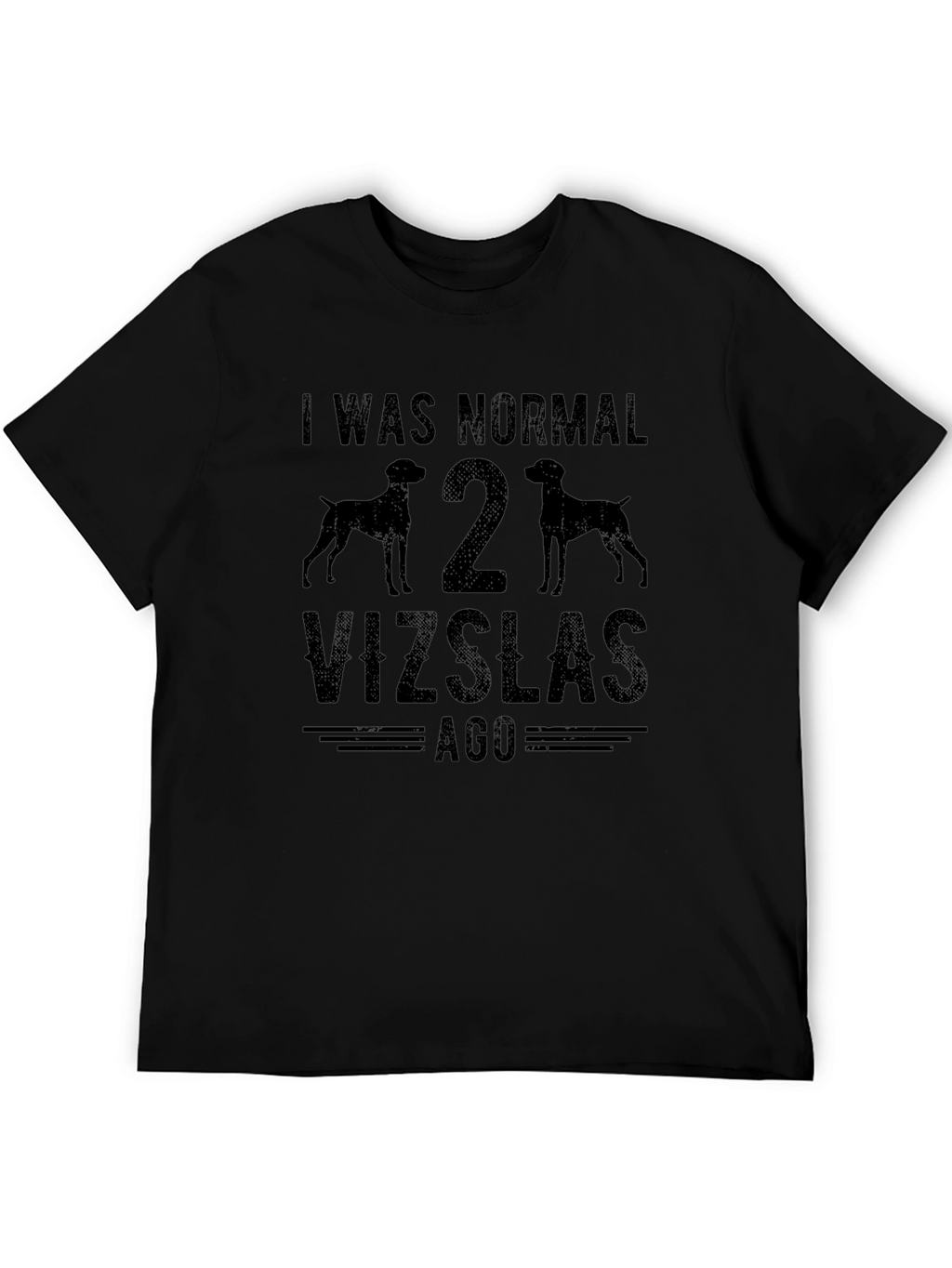 Camiseta Hombre Negra: Vizslas y Humor