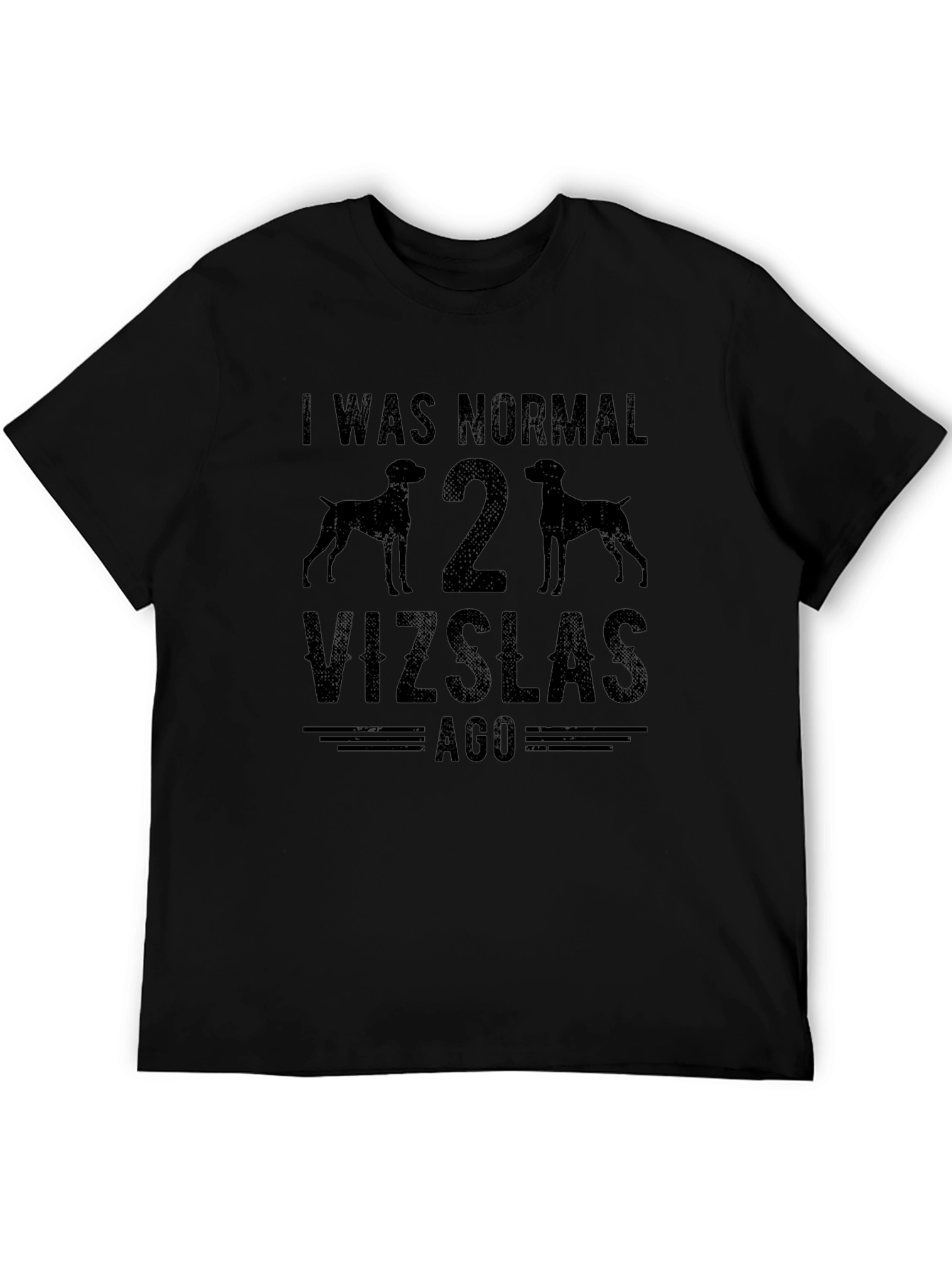 Camiseta Hombre Negra: Vizslas y Humor