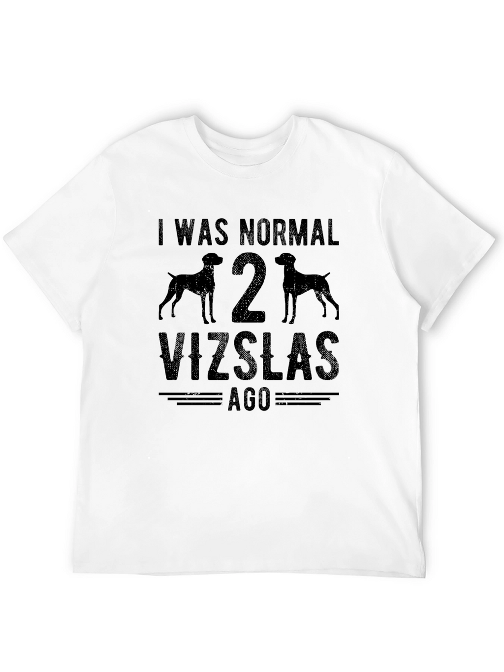 Camiseta Hombre Negra: Vizslas y Humor