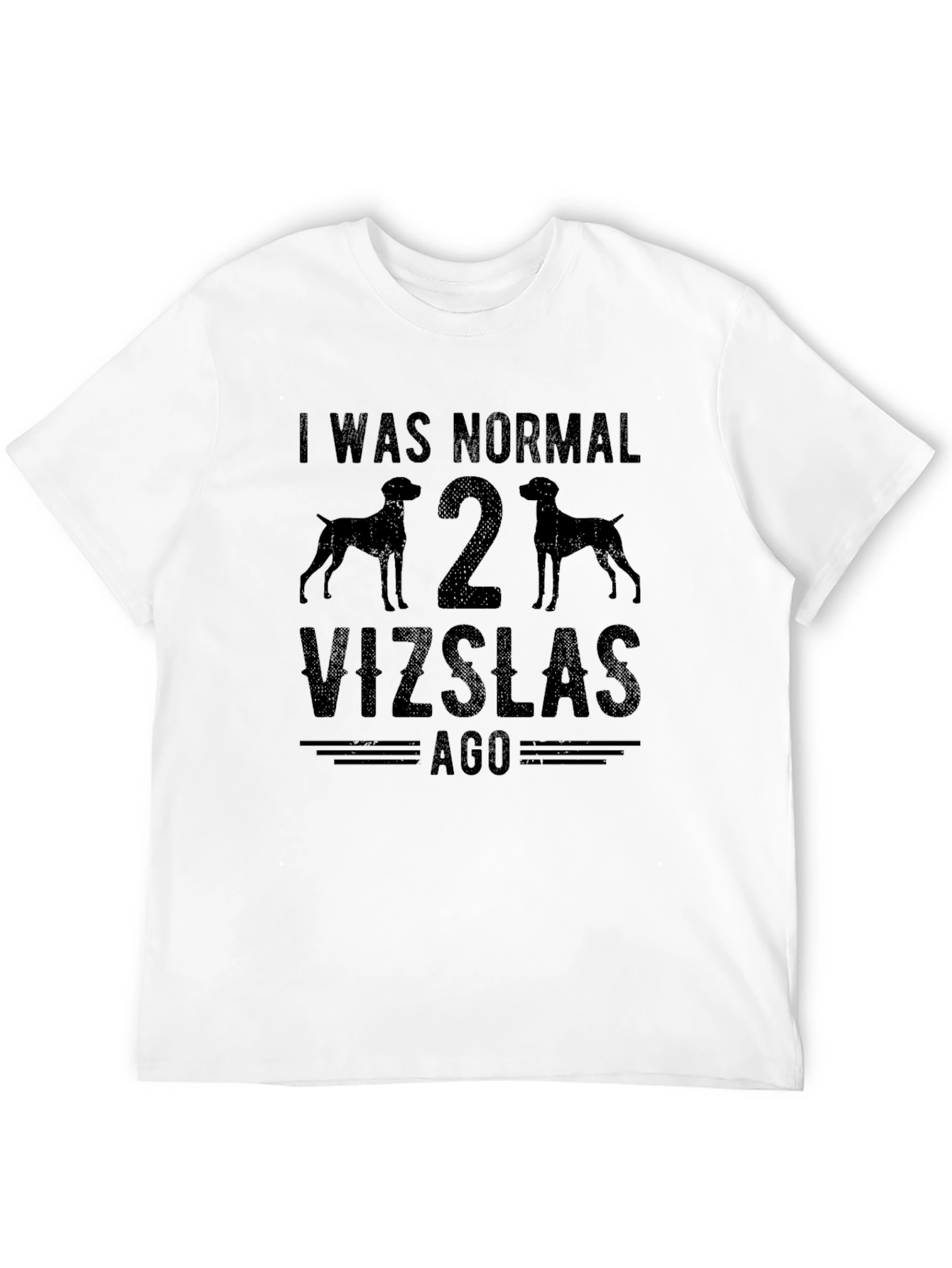 Camiseta Hombre Negra: Vizslas y Humor