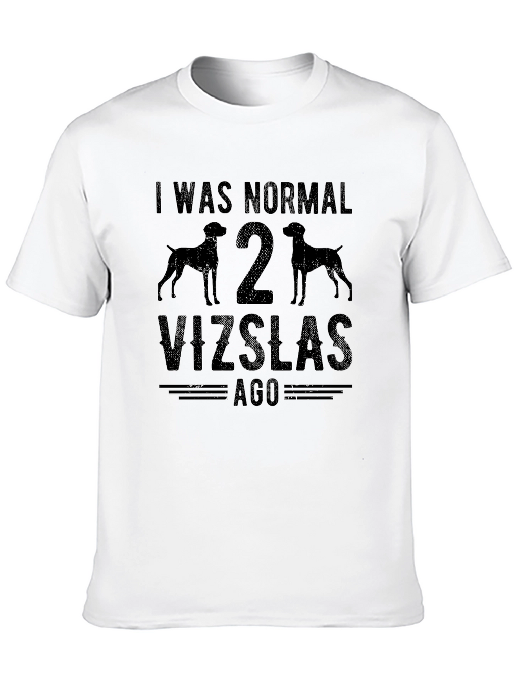 Camiseta Hombre Negra: Vizslas y Humor