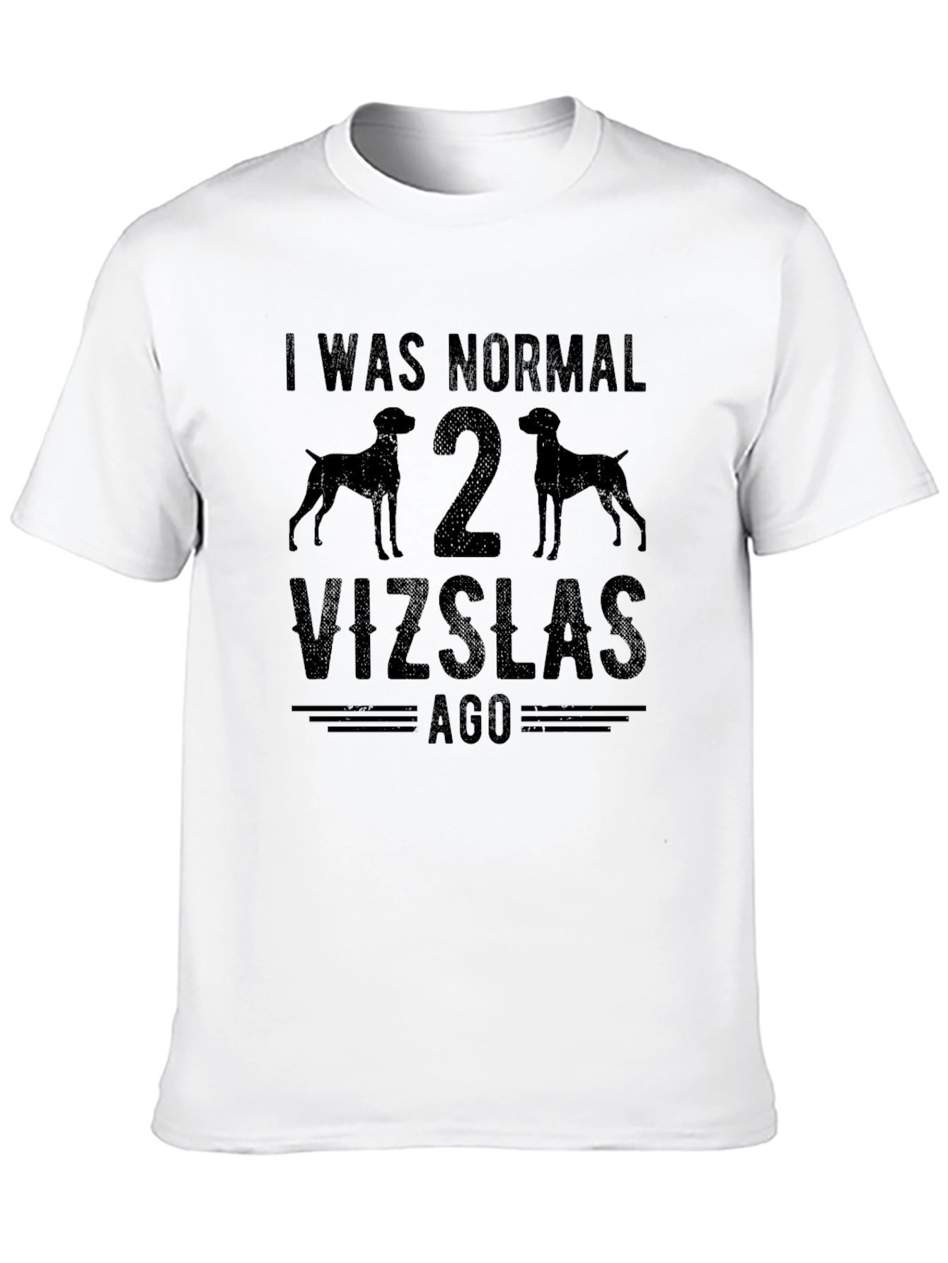 Camiseta Hombre Negra: Vizslas y Humor
