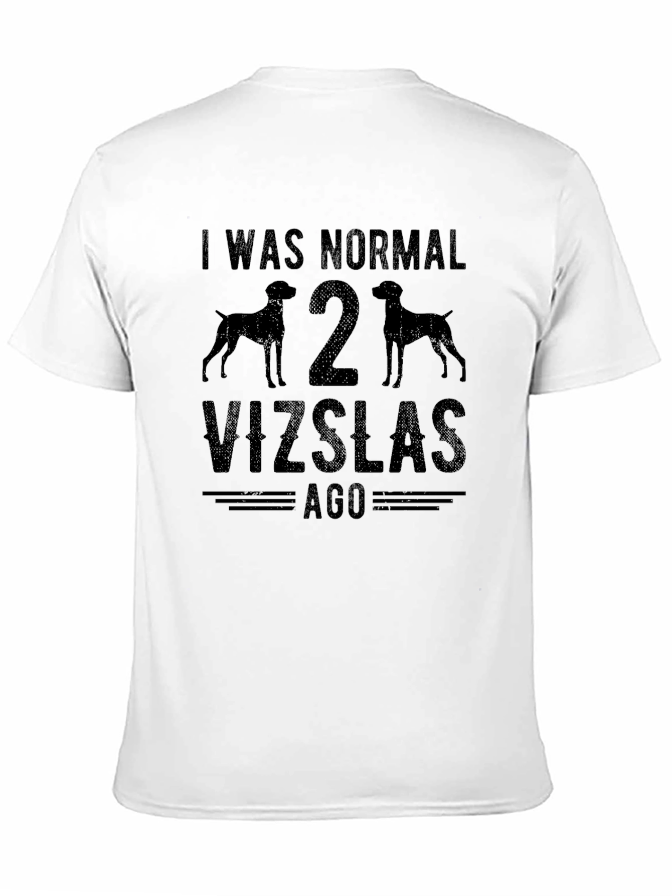 Camiseta Hombre Negra: Vizslas y Humor