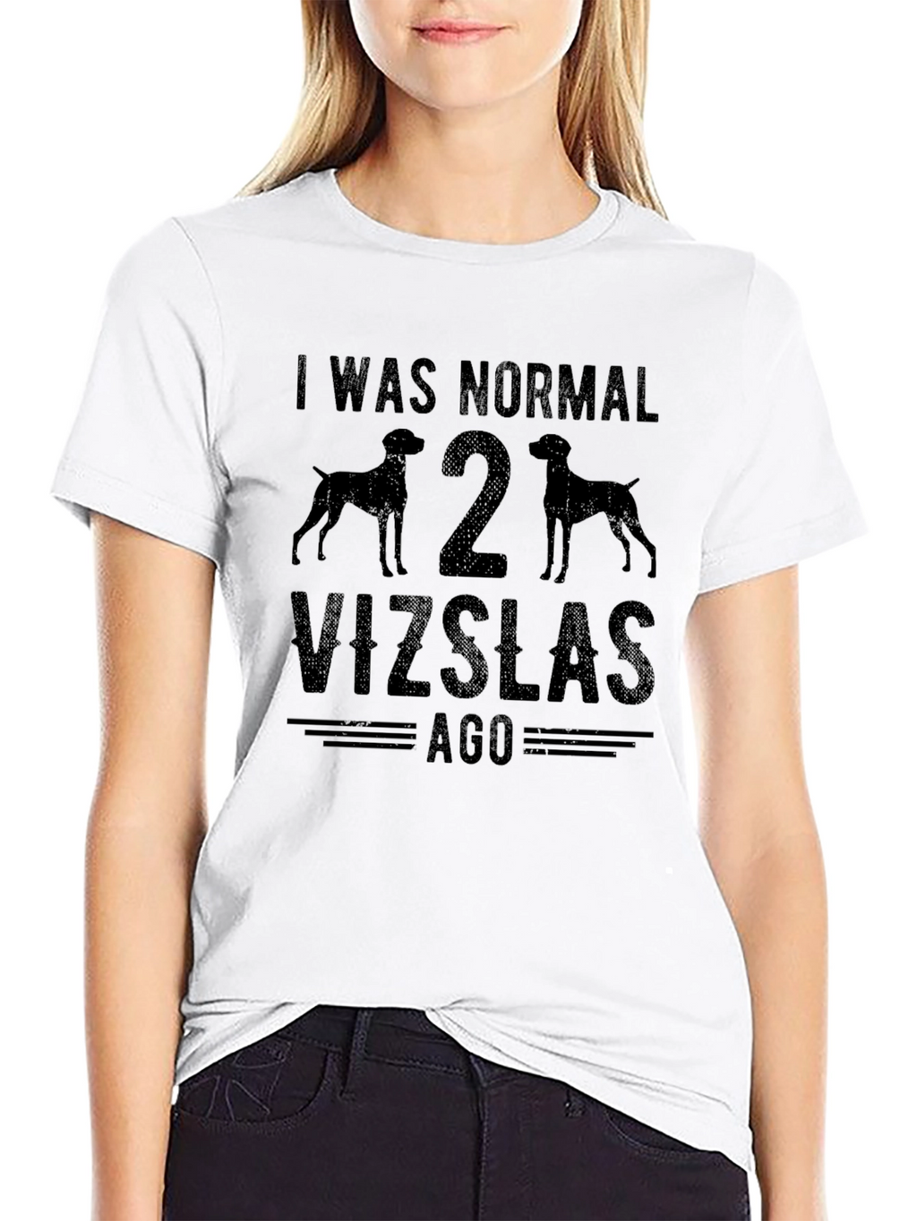 Camiseta Hombre Negra: Vizslas y Humor