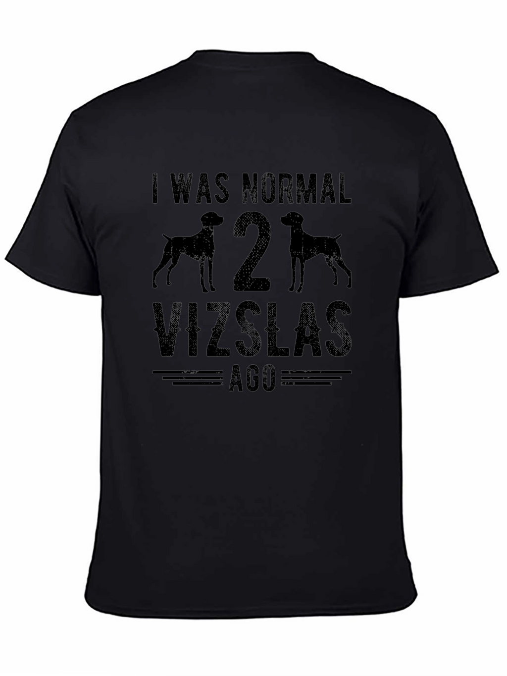 Camiseta Hombre Negra: Vizslas y Humor