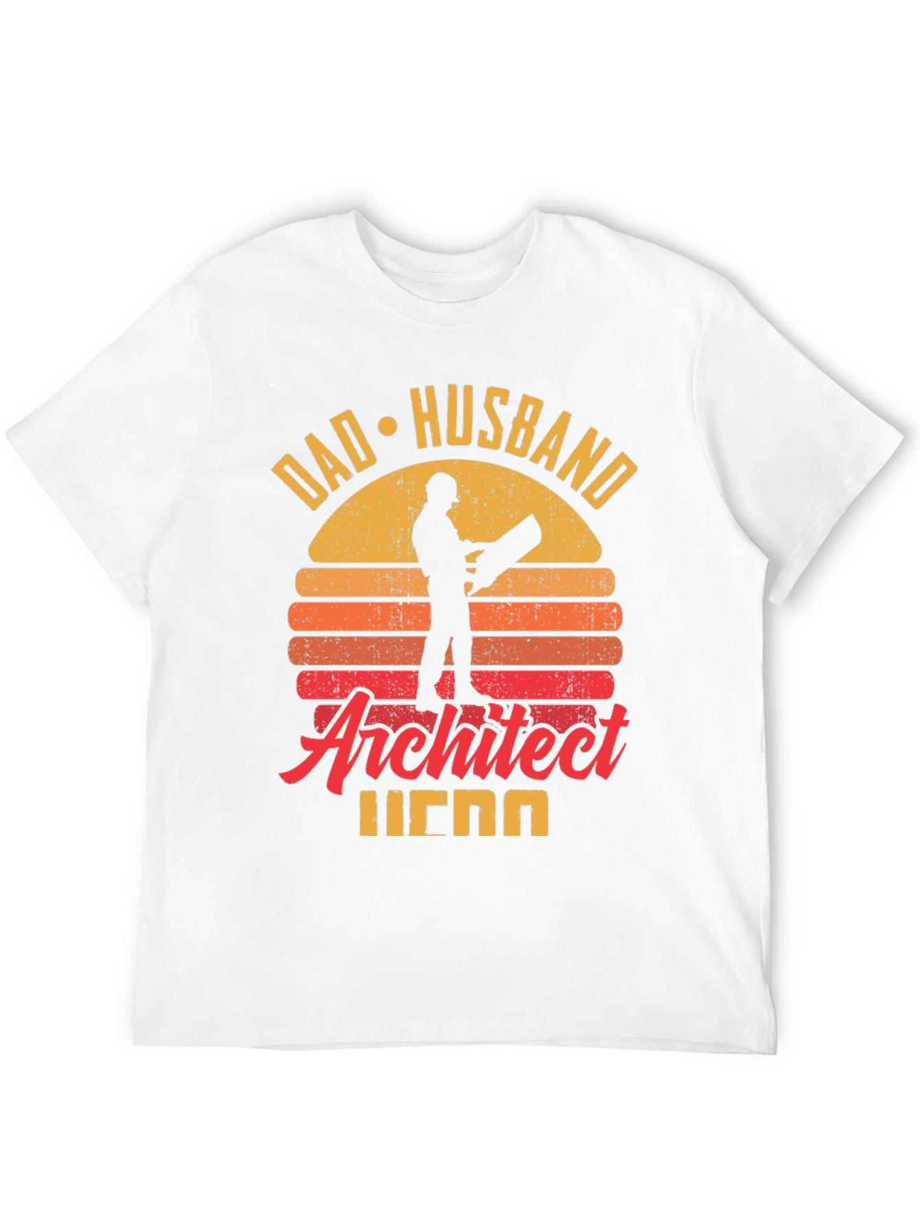 Camiseta Hombre Arquitecto Papá Marido Héroe