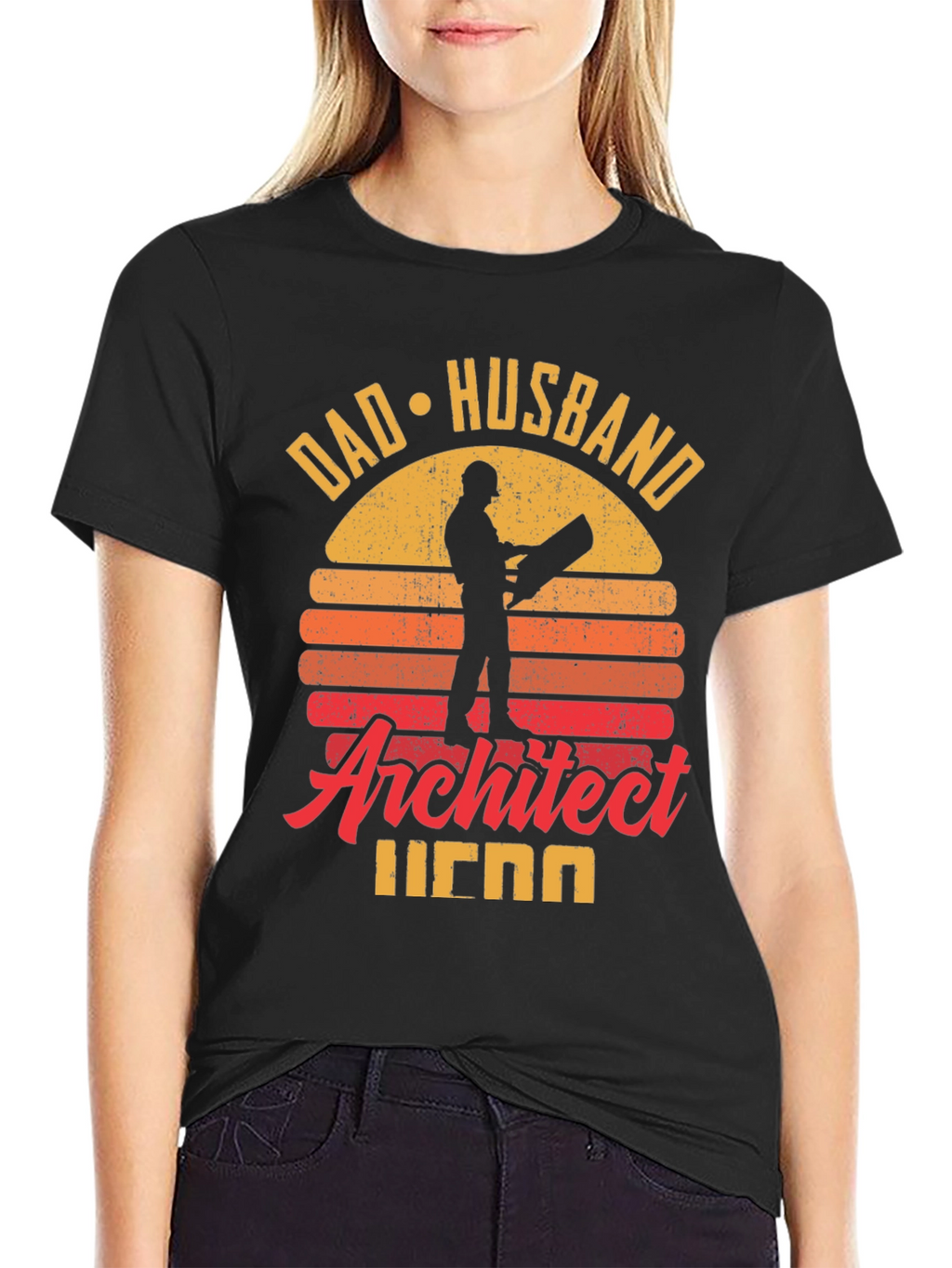 Camiseta Hombre Arquitecto Papá Marido Héroe